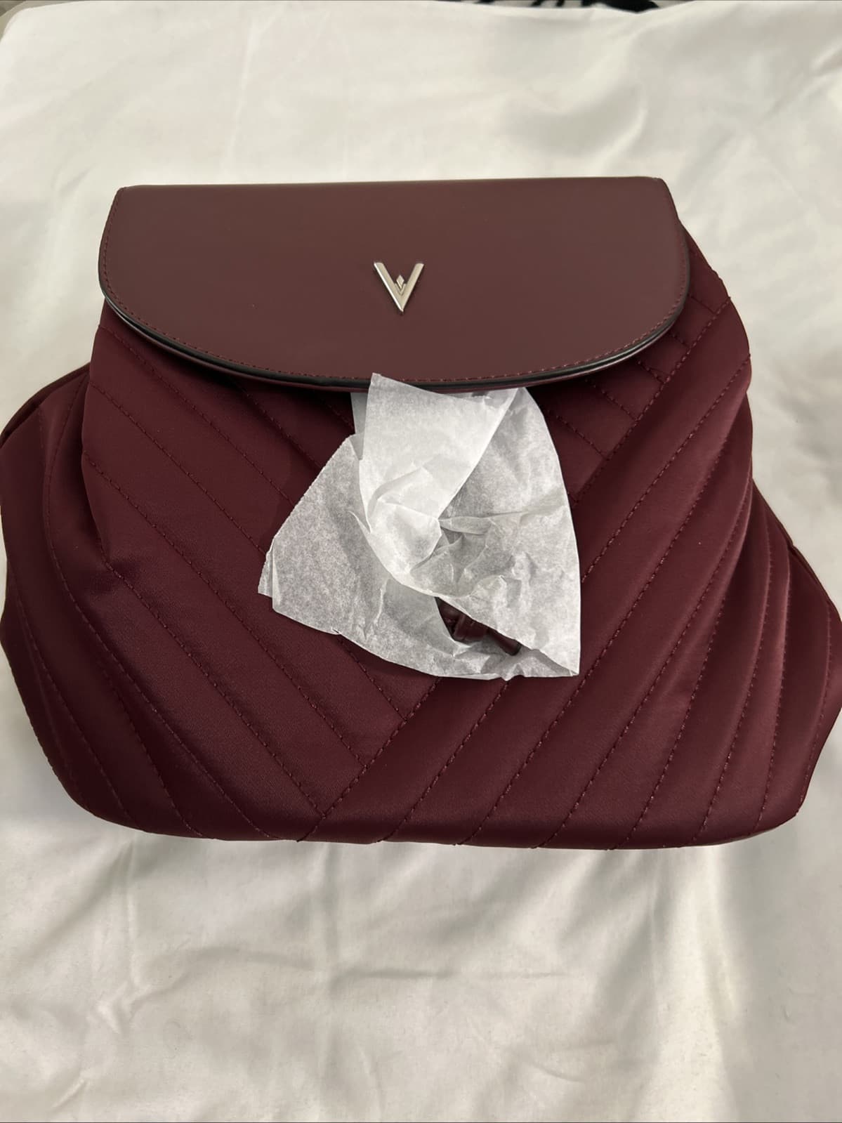 Vanessa Williams Red/Burgundy Quilted Backpack. (NWT) (Dust Bag not included)