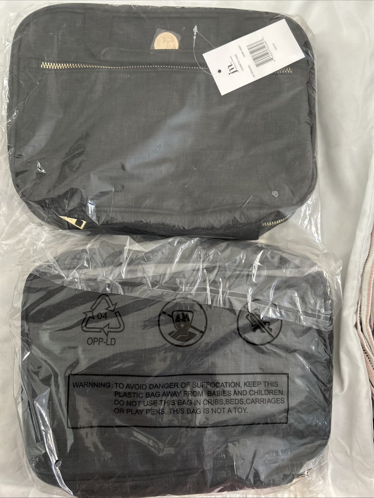 🔥Jessica Moore Cosmetic Bag, Travel cosmetic case Dark Gray Zip NEW WITH TAGS🔥