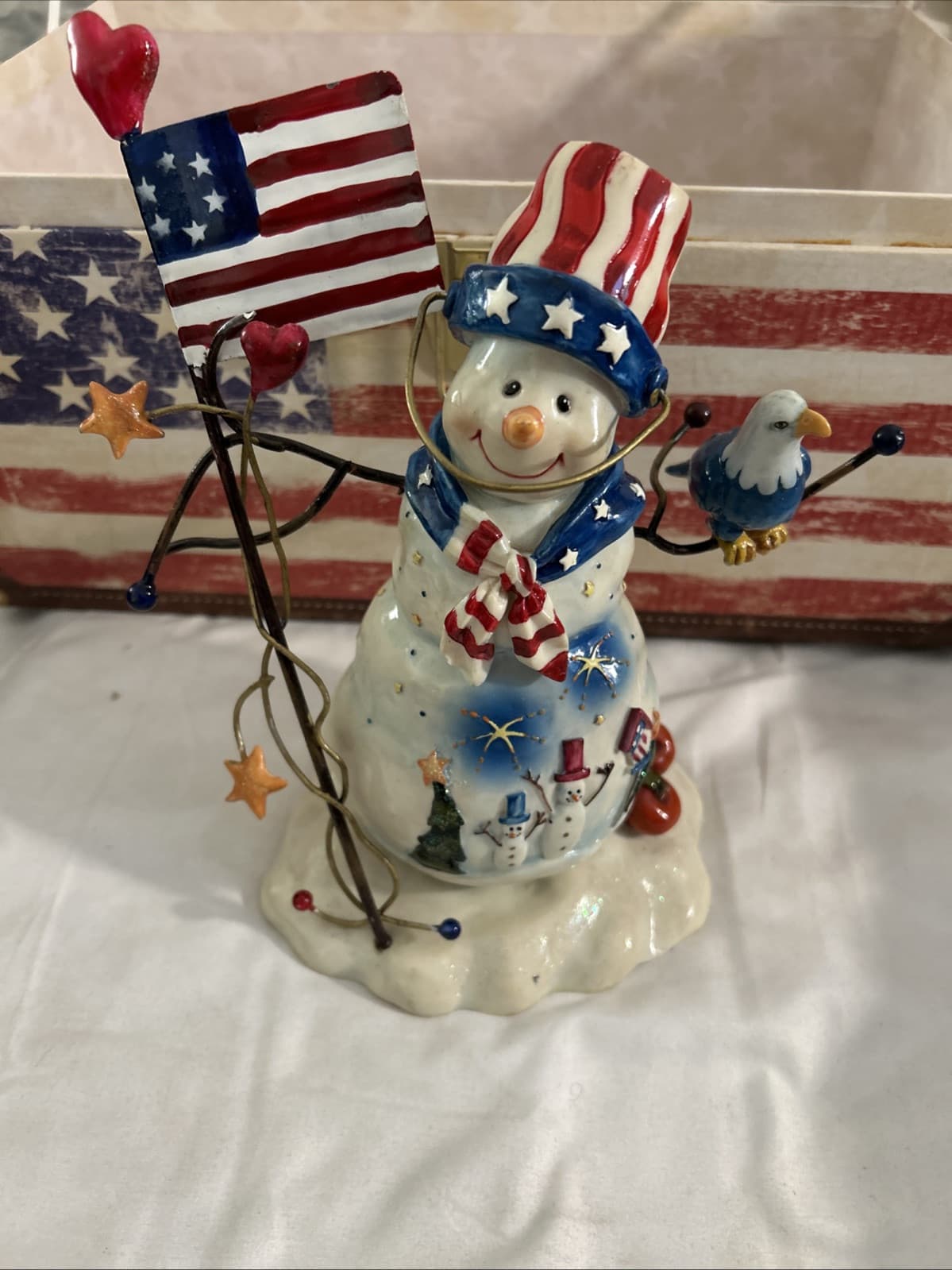 2002 Christmas snowman Glass
