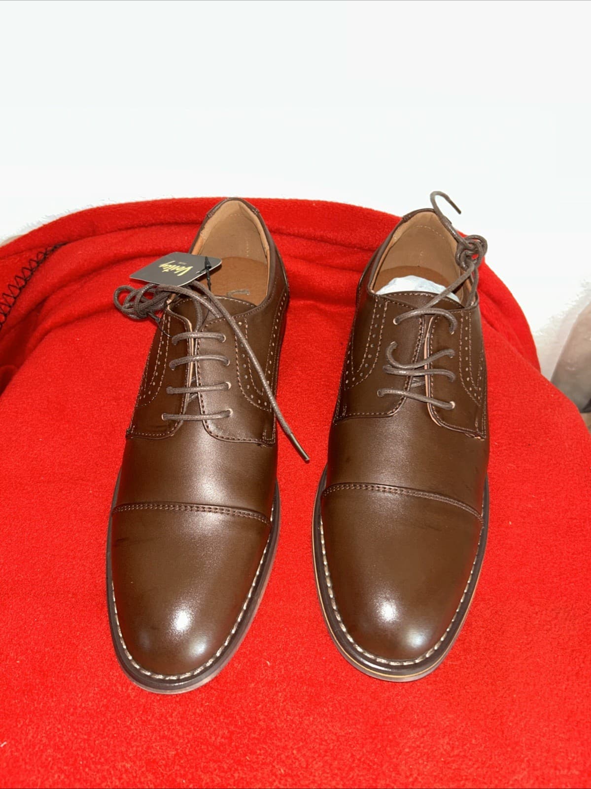 Vostey Milan Dark Brown Shoes Size 7 New Men’s Oxford