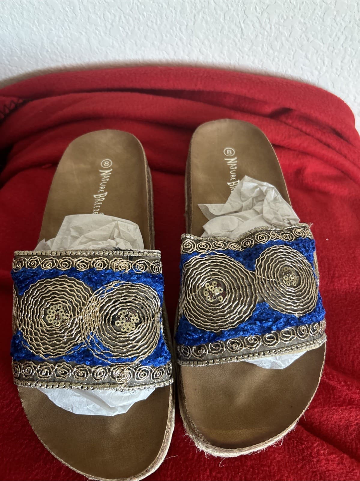 Nature Breeze Slip On Blue Size 8 New