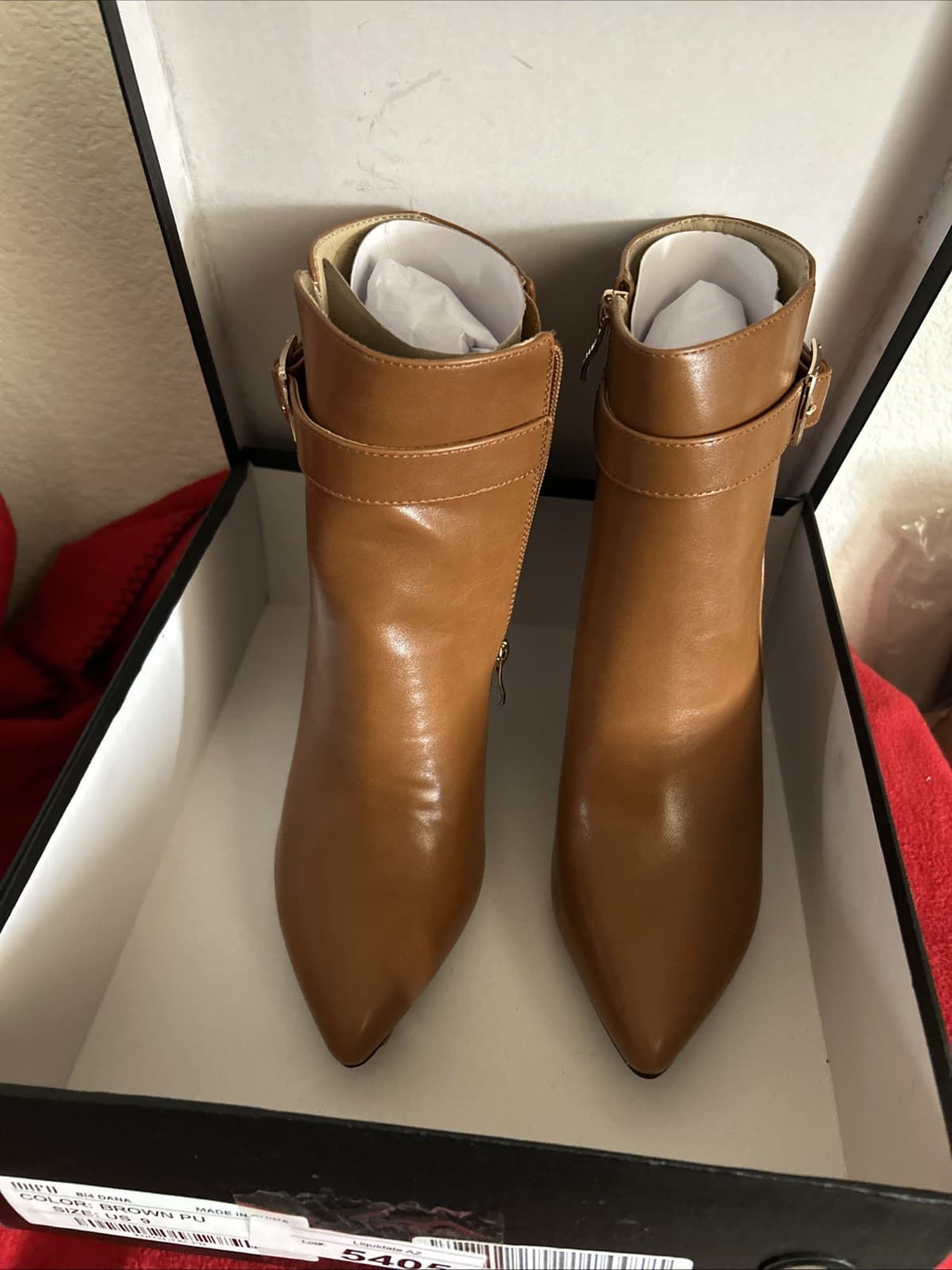women's brown leather ankle boots size 9 Idifu