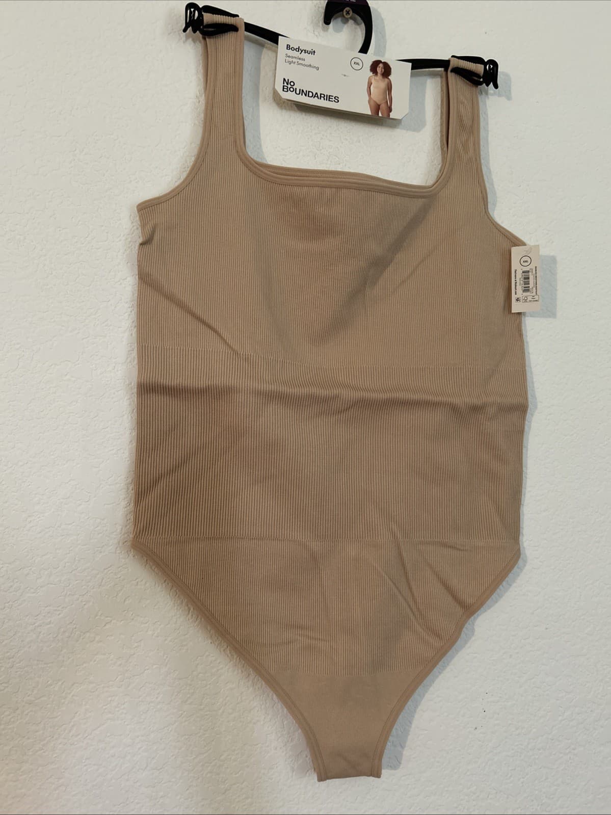 Women’s seamless Light Smoothing Toasted Almond Bodysuit No Boundaries NWT 2Xl