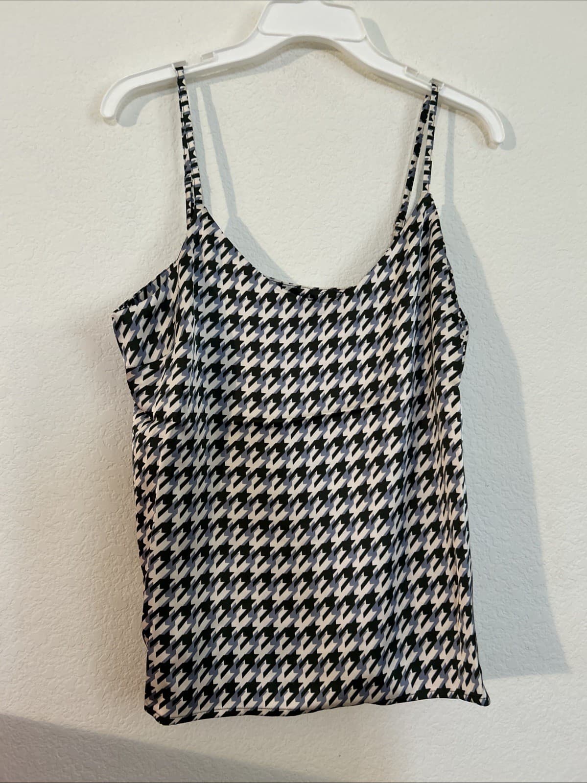 Women’s Scoop The Cami Top NWT Medium (8-10) Green Houndstooth