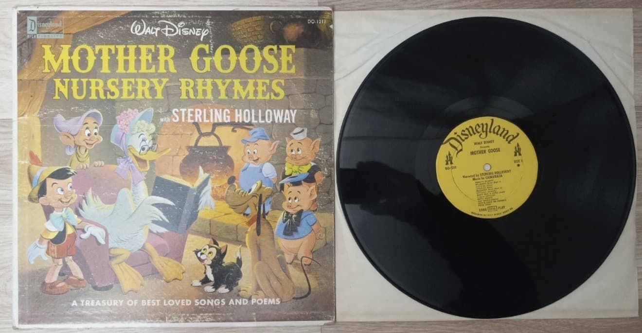 Mother Goose Nursery Rhymes Vinyl Record LP Sterling Holloway Disneyland Disney