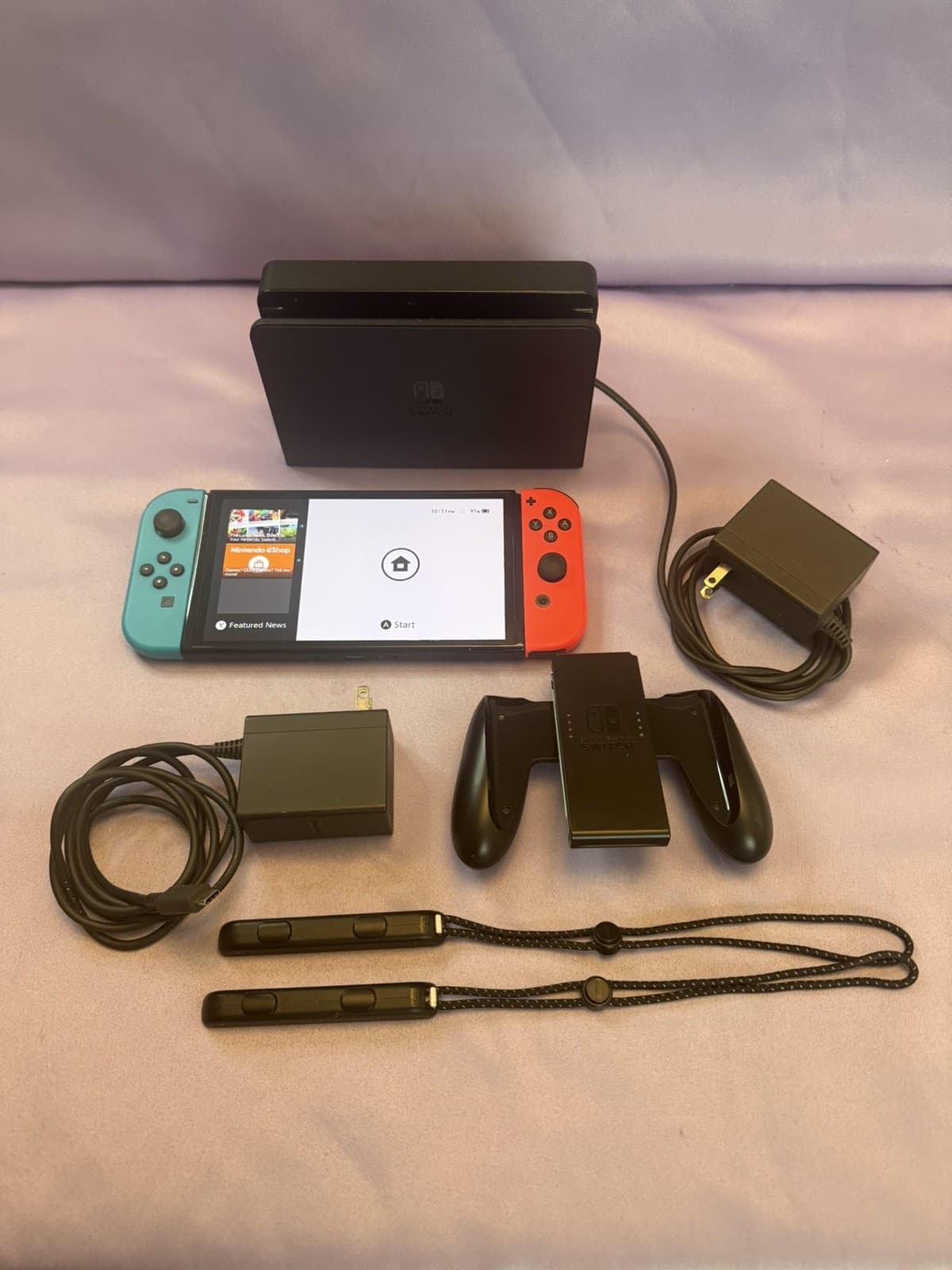 Nintendo Switch Neon Red Blue - Handheld Console System - Excellent Condition