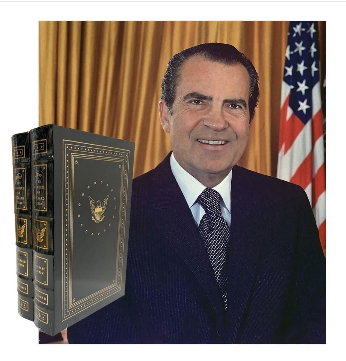 Easton Press-Richard Nixon Memoirs-Leather Bound-Ltd Ed-2Vol-Complete Set-SEALED