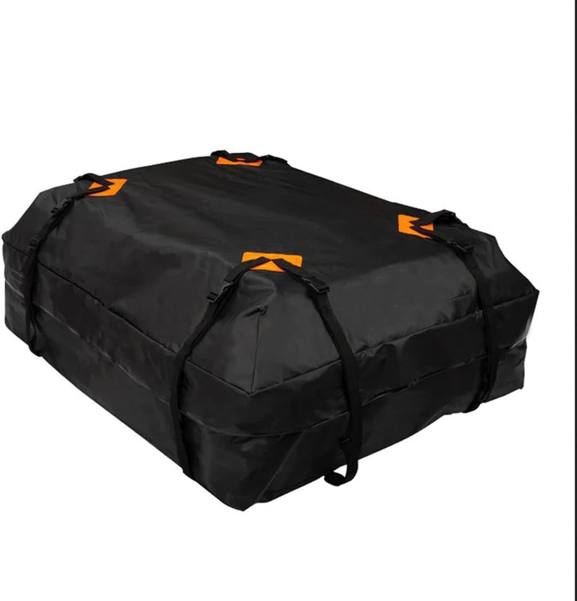 15 Cubic Feet Car Rooftop Cargo Carrier Bag – Black Waterproof Heavy Duty Car Roof Cargo Bag –Perfect for Vehicle with/Without Rack– Universal Car SUV Roof Top Traveling Camping Luggage Bag
