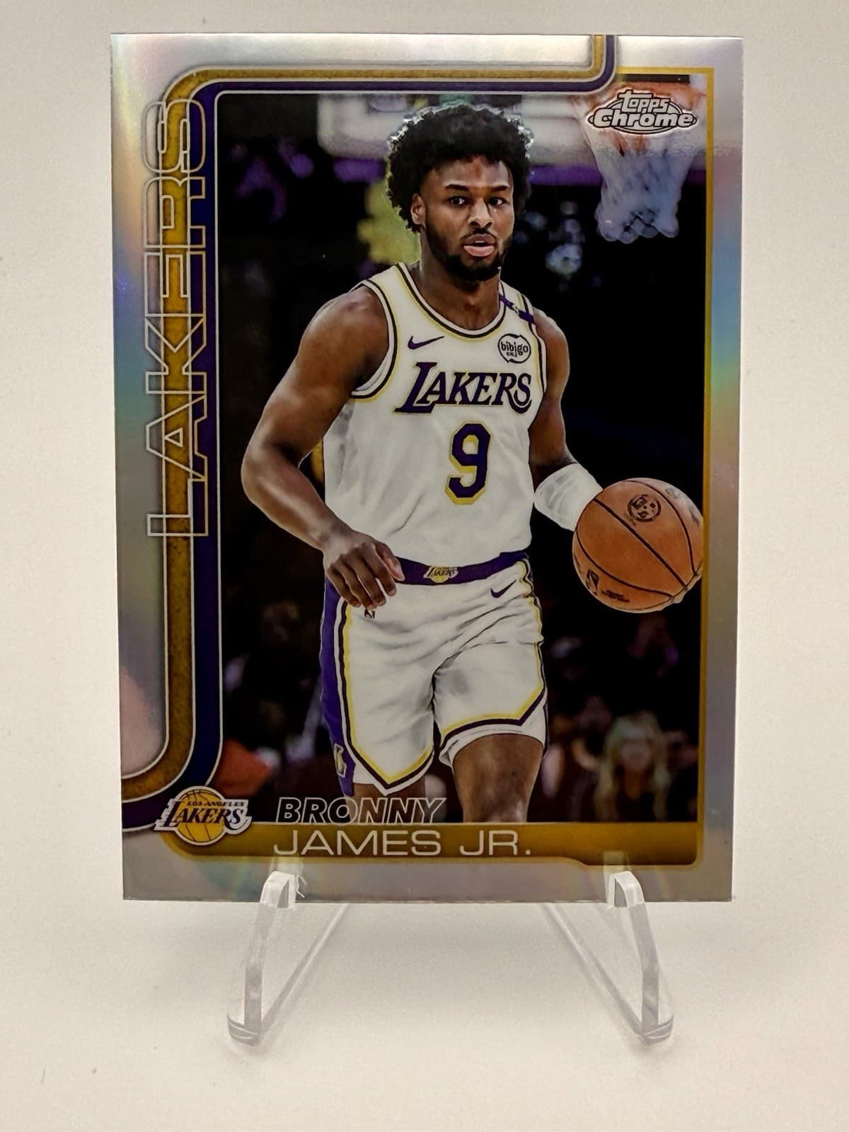 2025-26 Topps Chrome #182 Bronny James Jr. Refractor
