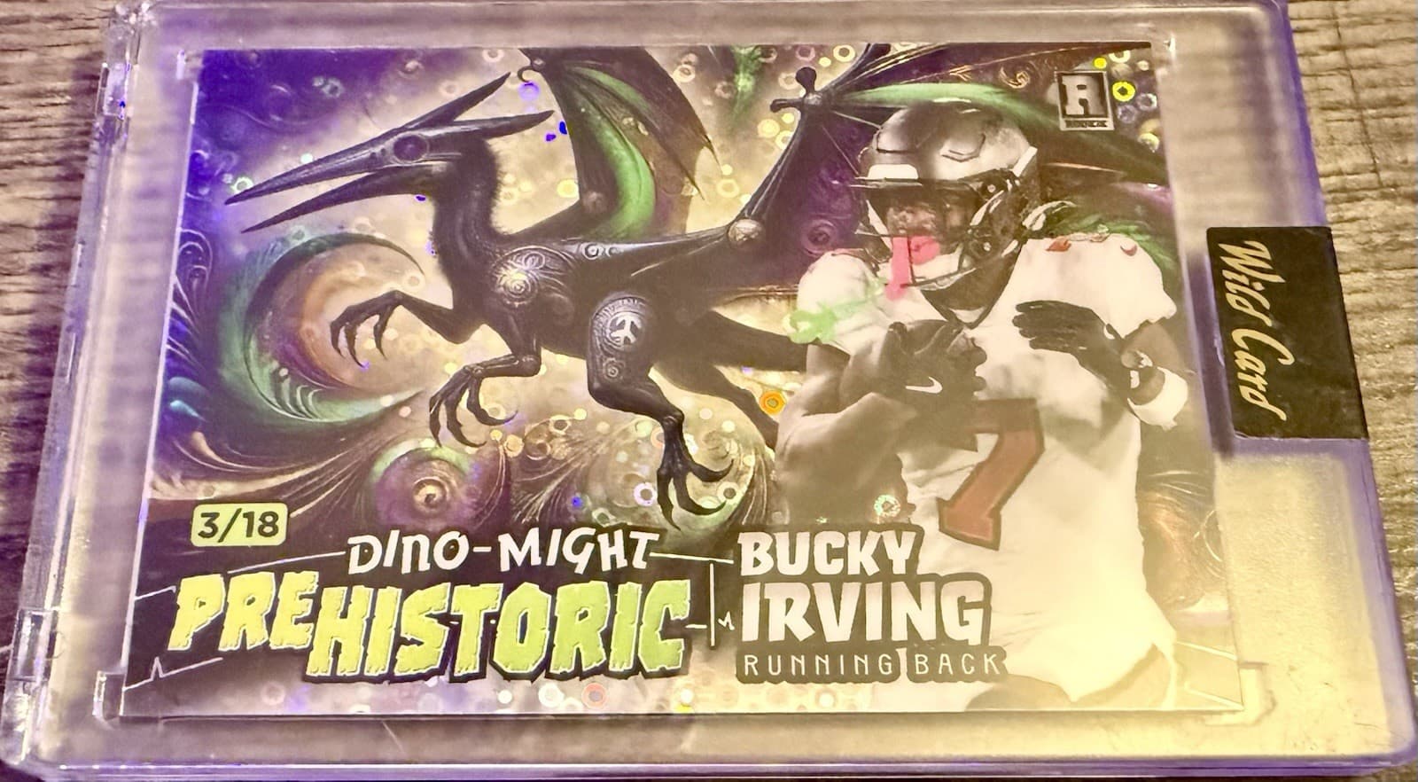 2024 Wild Card Pre-Historic Bucky Irving 3/18 Circle Sparkle Pterodactyl Sealed