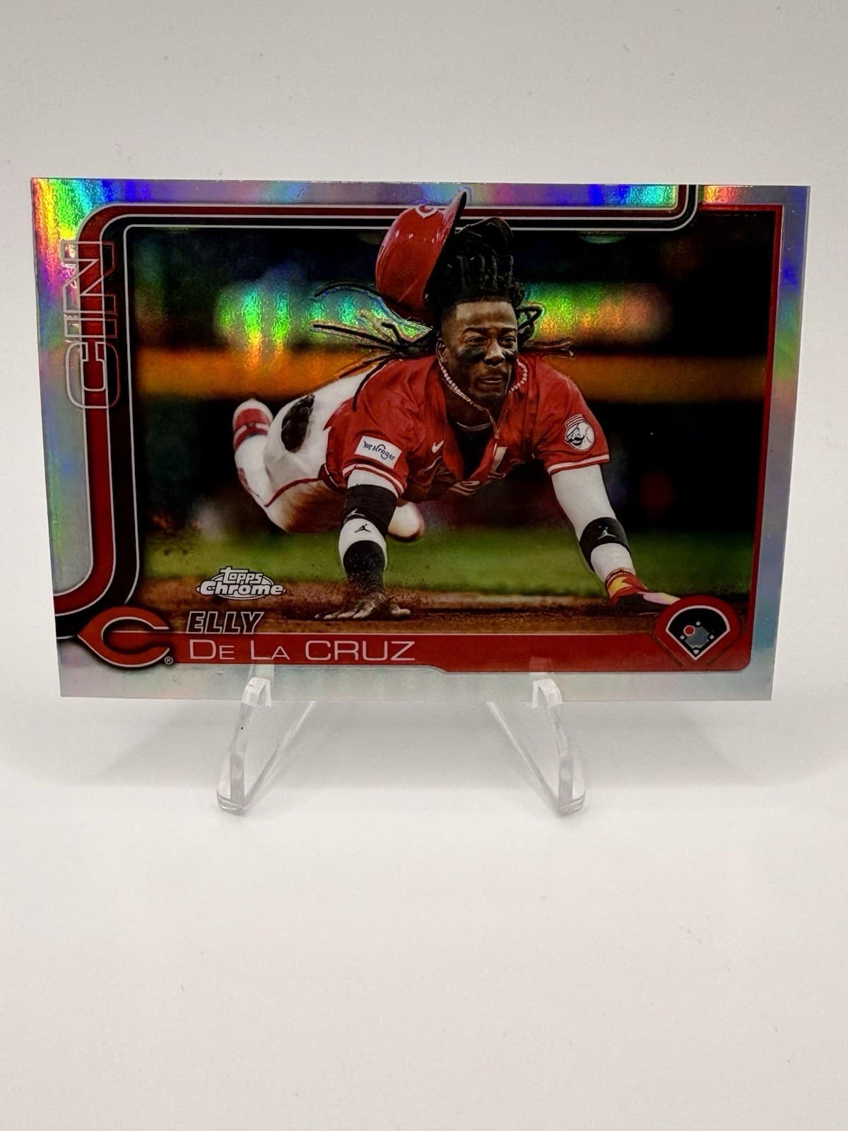 2025 Topps Chrome Update Elly De La Cruz Refractor #USC189 Cincinnati Reds