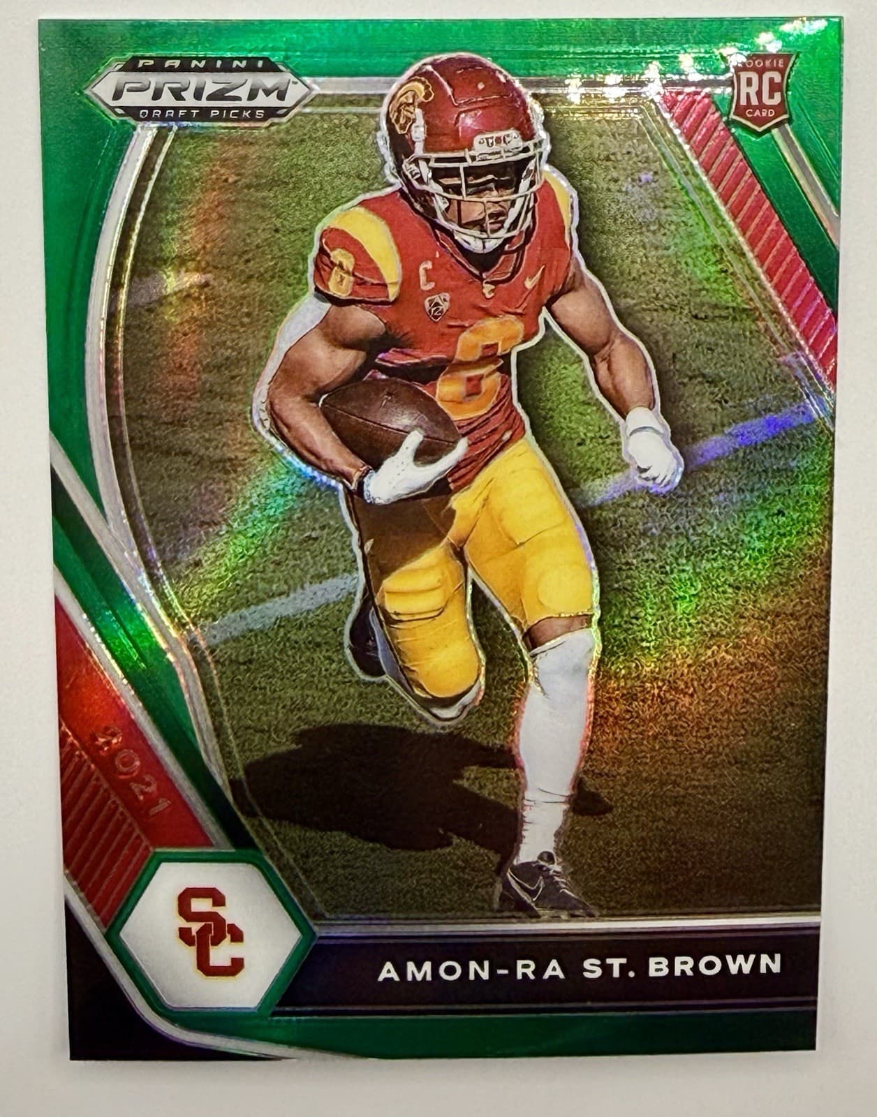 2021 Panini Prizm Draft Picks - Amon-Ra St. Brown #133 Green Prizm (RC) USC