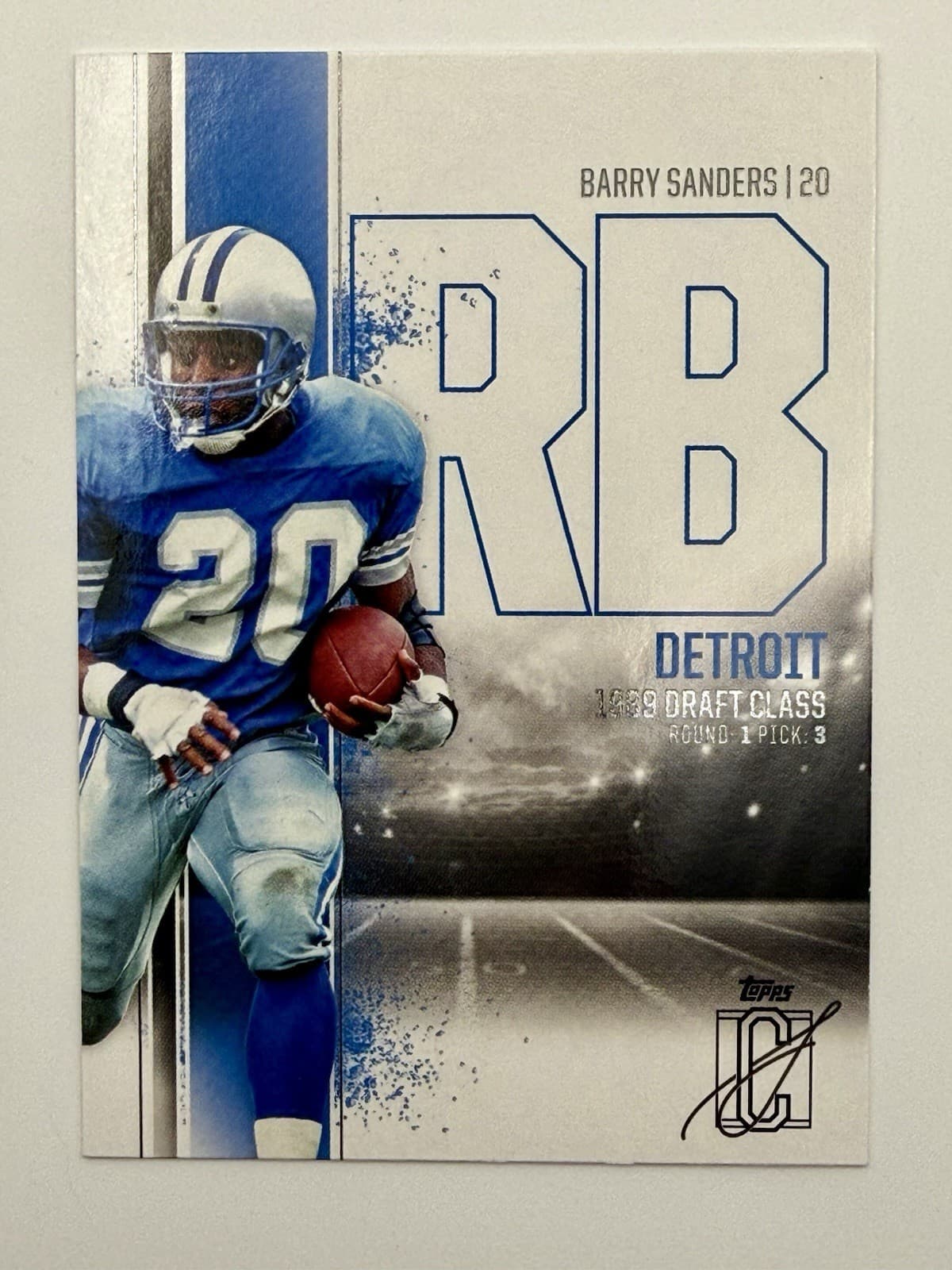 2025 Topps Signature Class Barry Sanders 1989 Draft Class #15 Detroit Lions