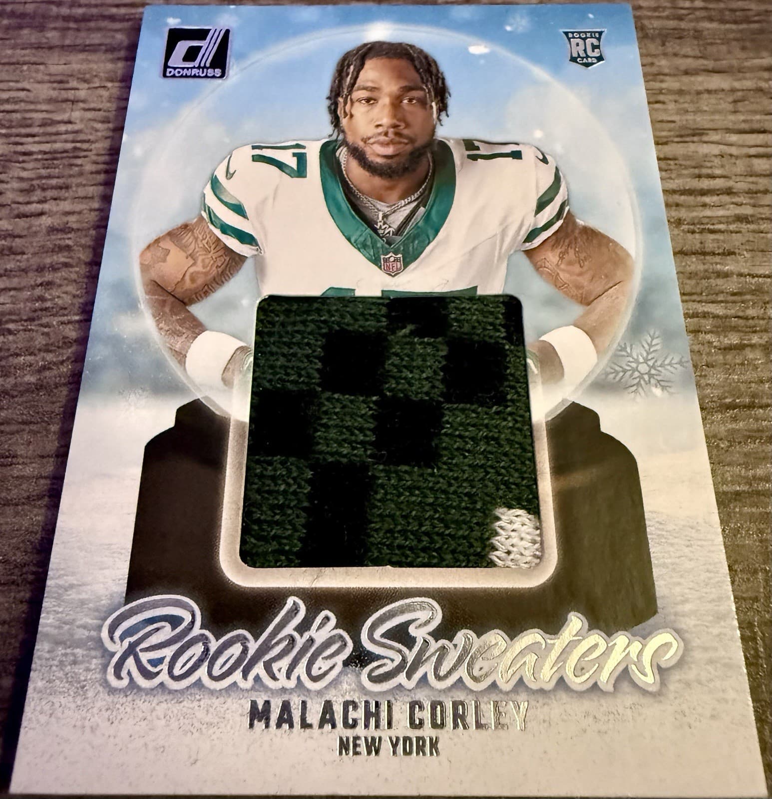 2024 Panini Donruss Rookie Holiday Sweaters Malachi Corley #RHS-MCO 3 Color Jets