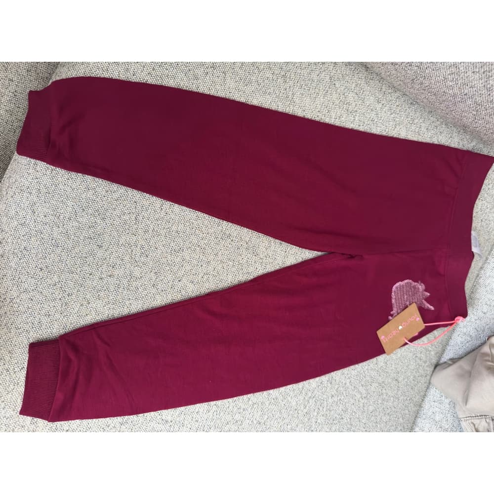 Girls Young Hearts Pants Size 4 Red