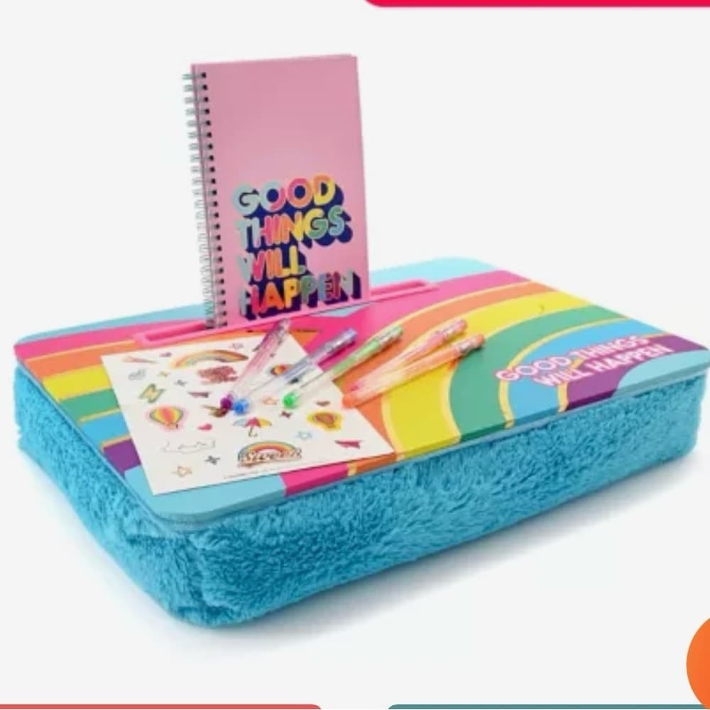 Colorful Lap Desk with Notebook and Pens