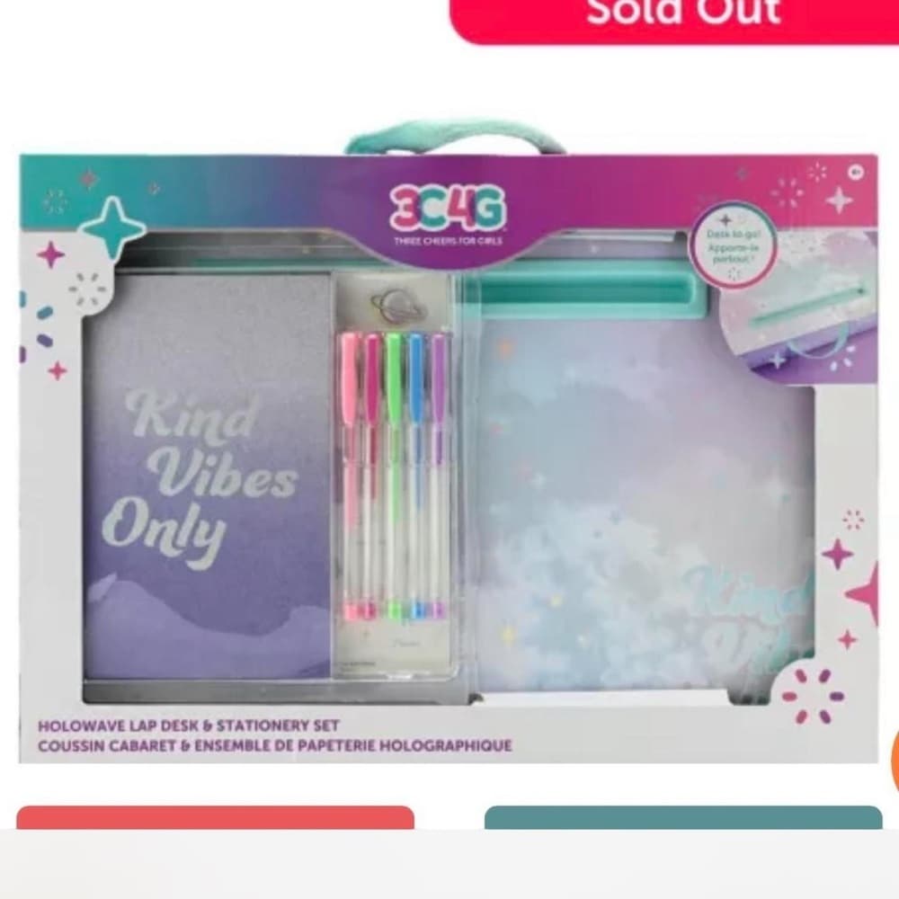 3C4G Holographic Lap Desk and Stationery Set