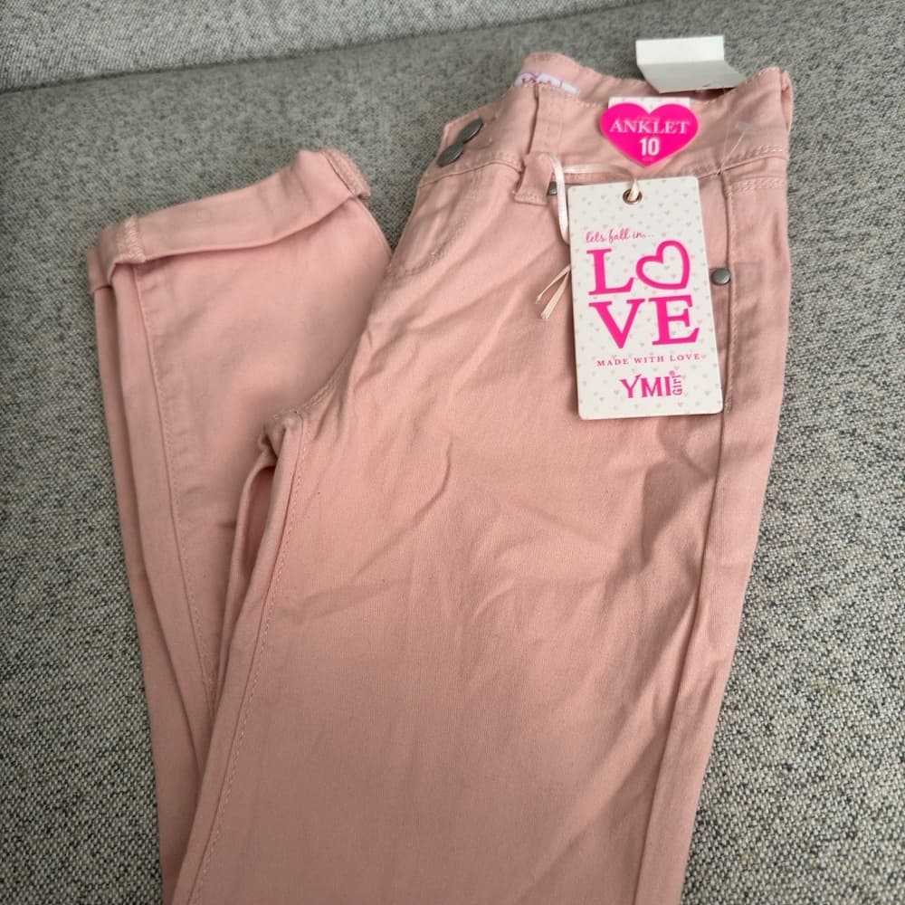 YMI Pink Ankle Cropped Jeans Stretchy Fit