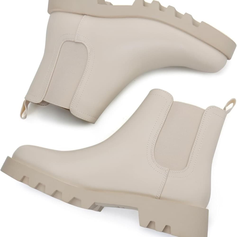 Women's Cream Ankle Boots