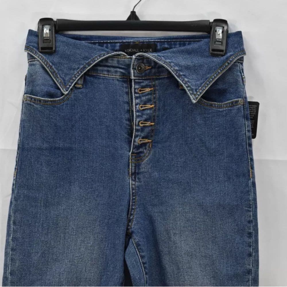 Kendall & Kylie Indigo Button-Up Jeans