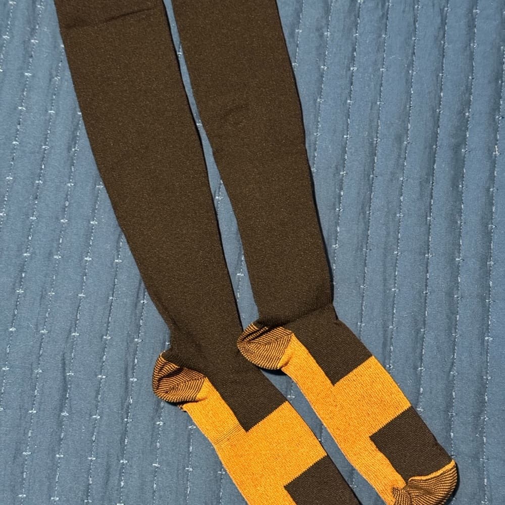 Black and Orange Athletic Socks for Versatile Comfort