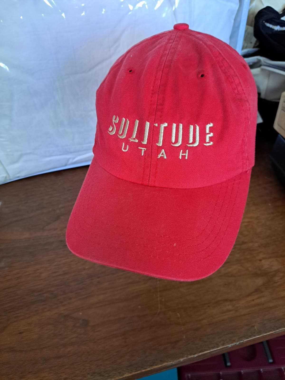 Solitude Utah Red Hat Baseball Cap Adjustable One Size