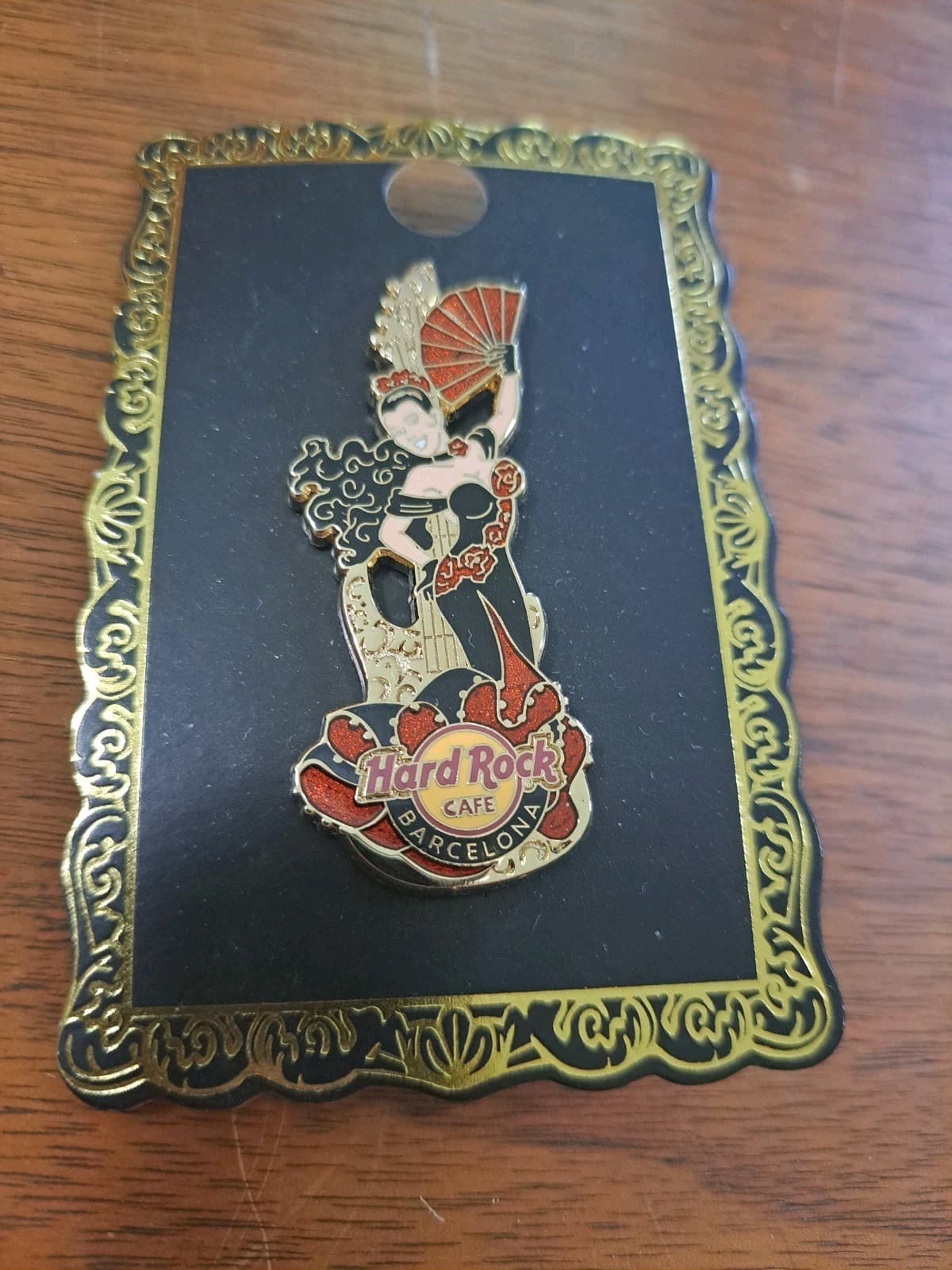 Hard Rock Cafe Barcelona Guitar Flamenco Girl Dancer 2010 Pin LE NEW