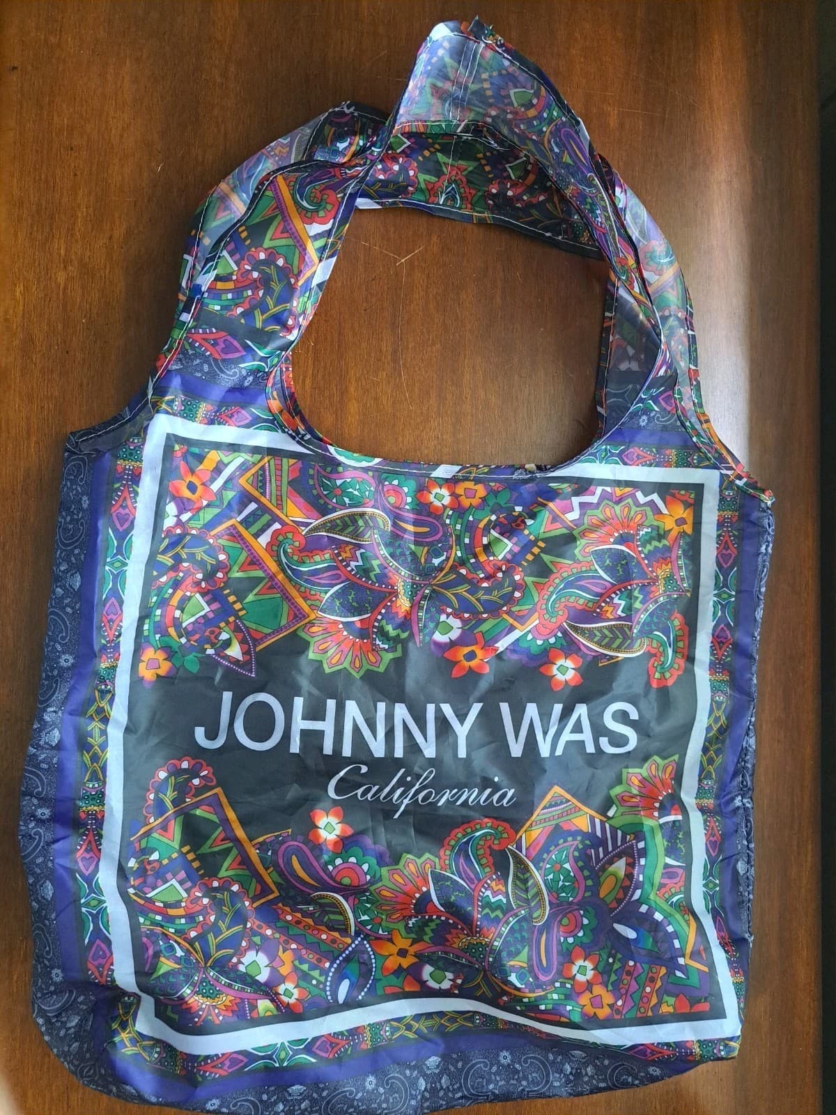 Johnny Was Colorful Reusable Lightweight Grocery Shopping Travel Tote Bag