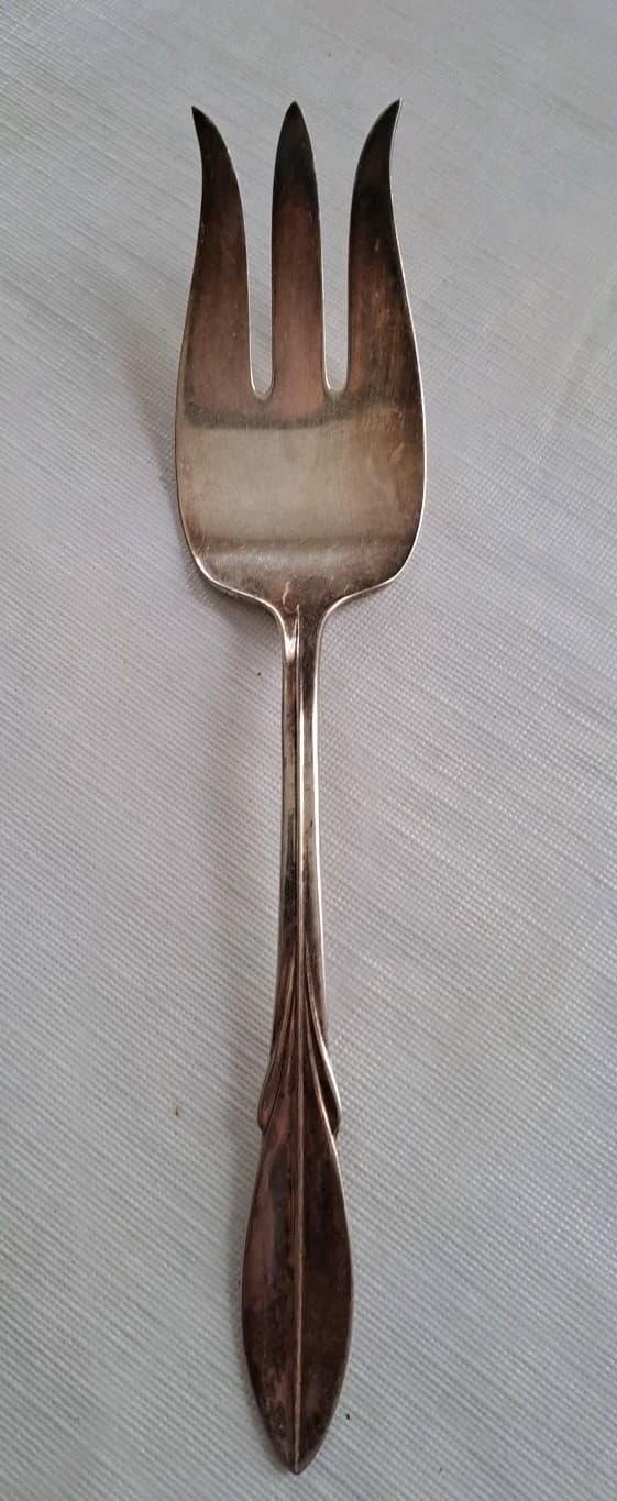 Wm Rogers Mfg El California Silverplate Meat Serving Fork Original Rogers