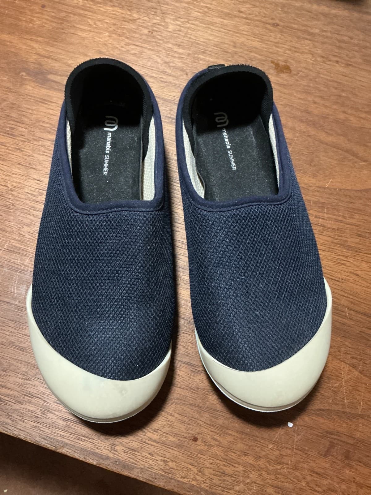 Mahabis Summer Navy Blue Mesh Slip On Shoes size Eu 39