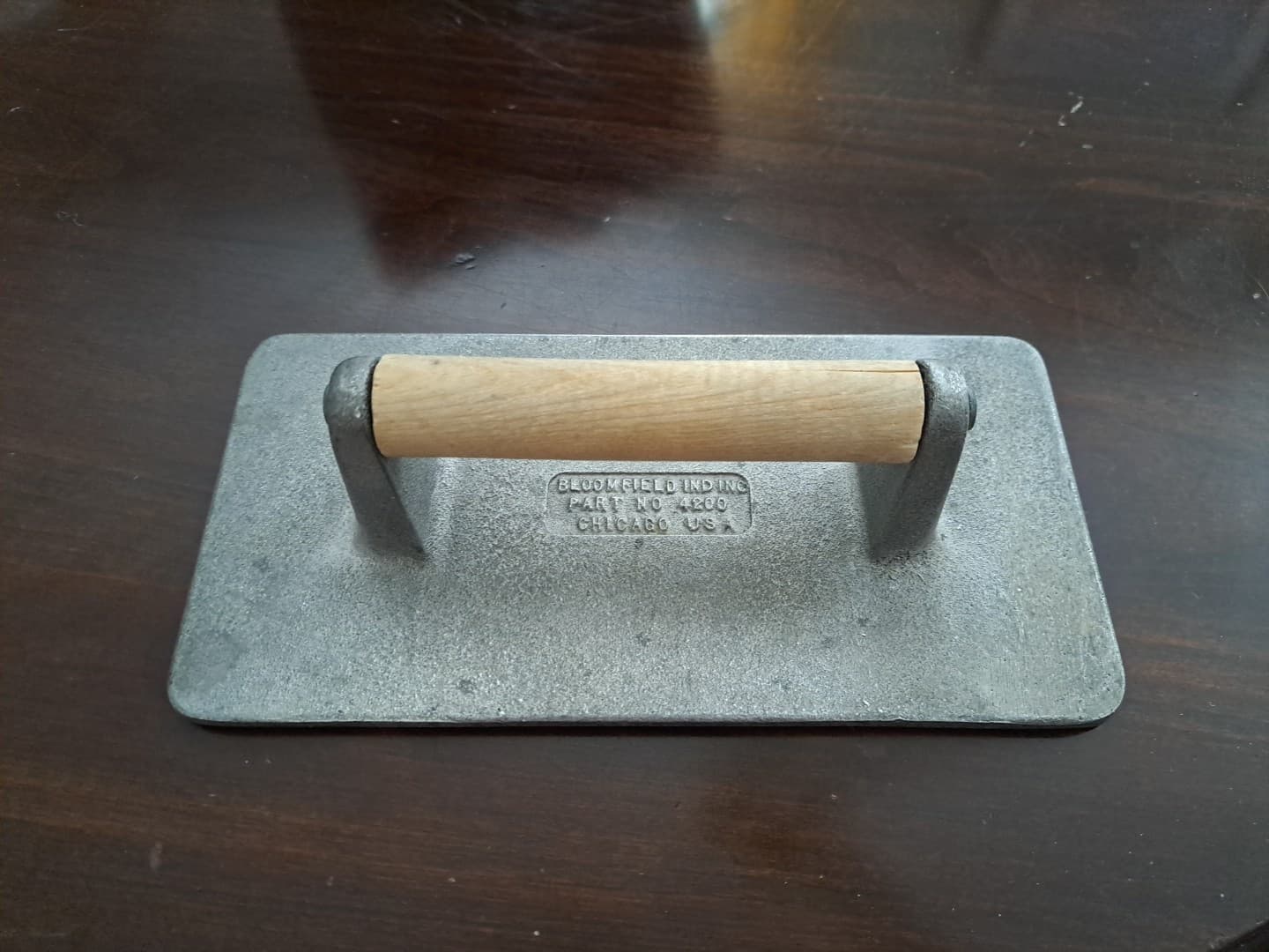 Bloomfield Ind. Inc 4200 Vintage Bacon Sandwich Meat Press Aluminum & Wood