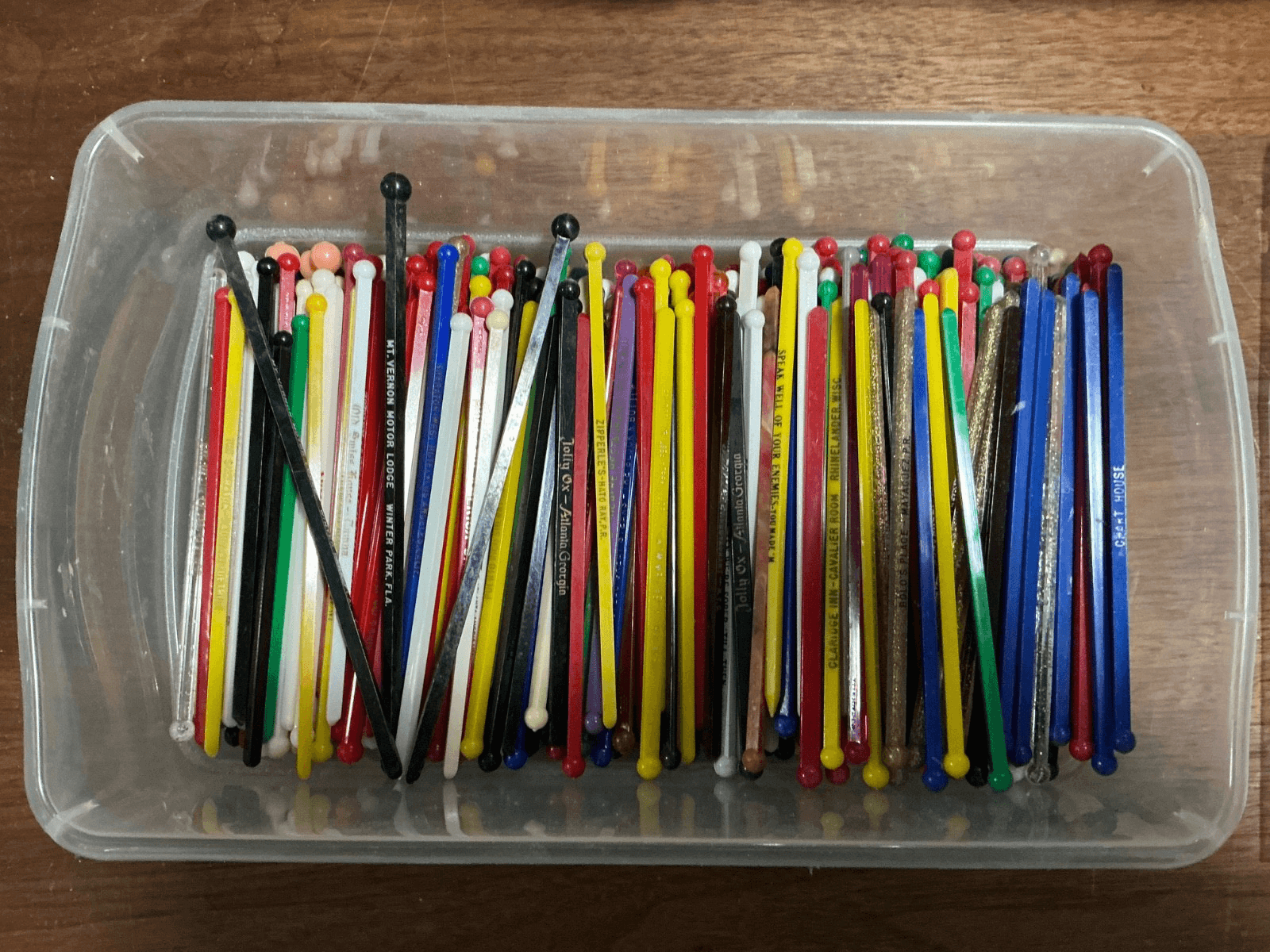 Lot of Vintage Cocktail Bar Hotel Etc Printed Drink Stirrer Swizzle Sticks 200+
