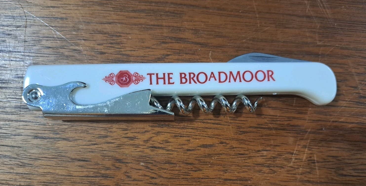 The Broadmoor Hotel Logo Cork Screw Bottle Opener Wine Key
