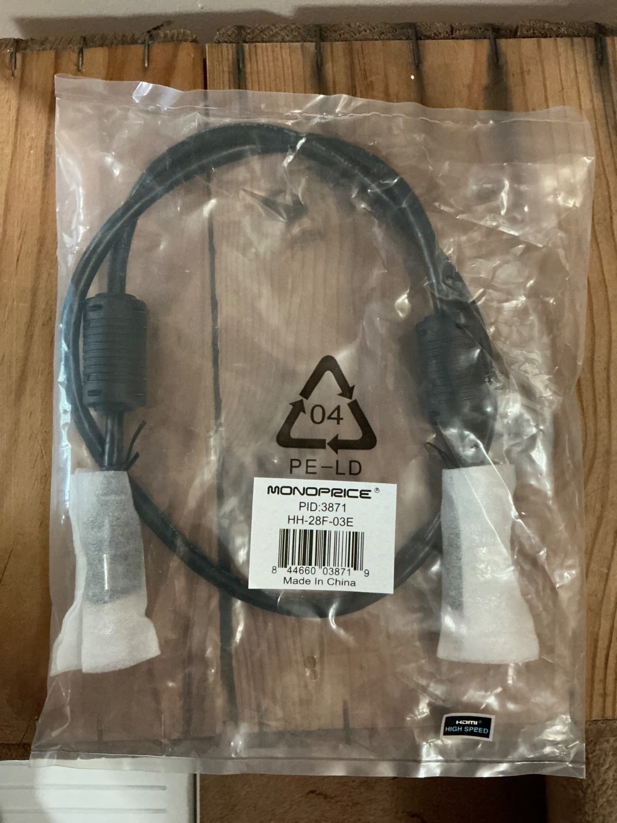 Monoprice 3ft Enhanced High Speed HDMI 2.0 Cable HH-28F-03E NEW Sealed