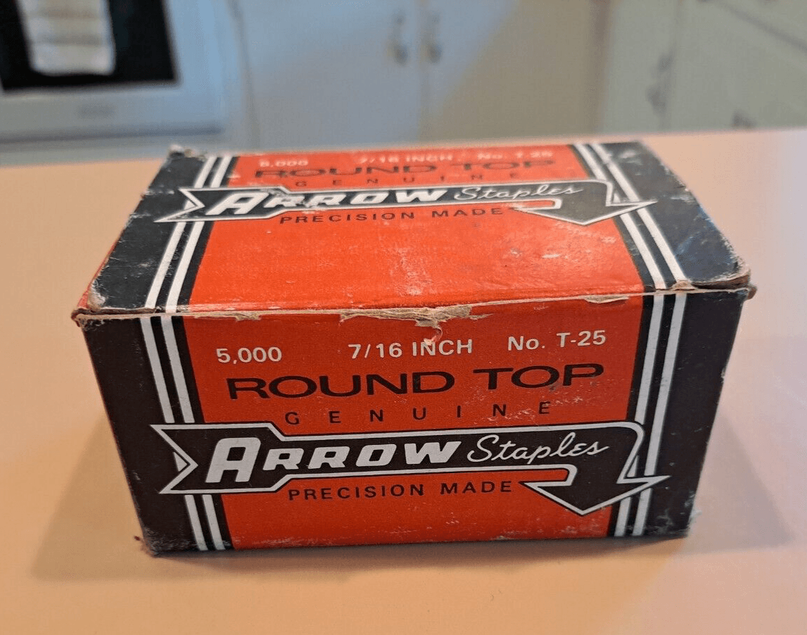 Arrow T-25 Gun Staples 5000 Count 7/16" Round Top USA New In Box