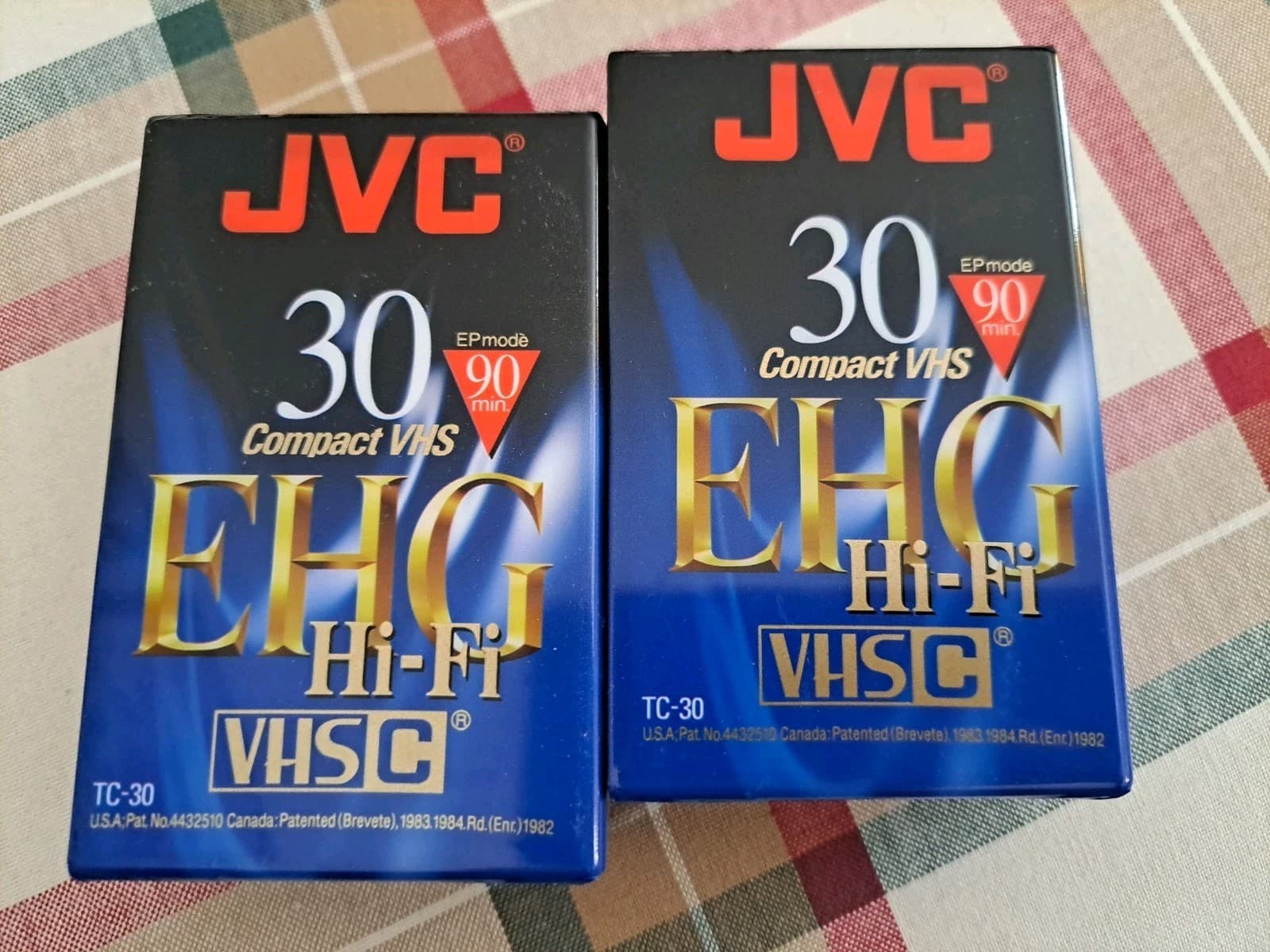 JVC VHS C Compact VHS Video Tapes EHG 30 Hi-Fi Lot Of 2 TC-30 NEW