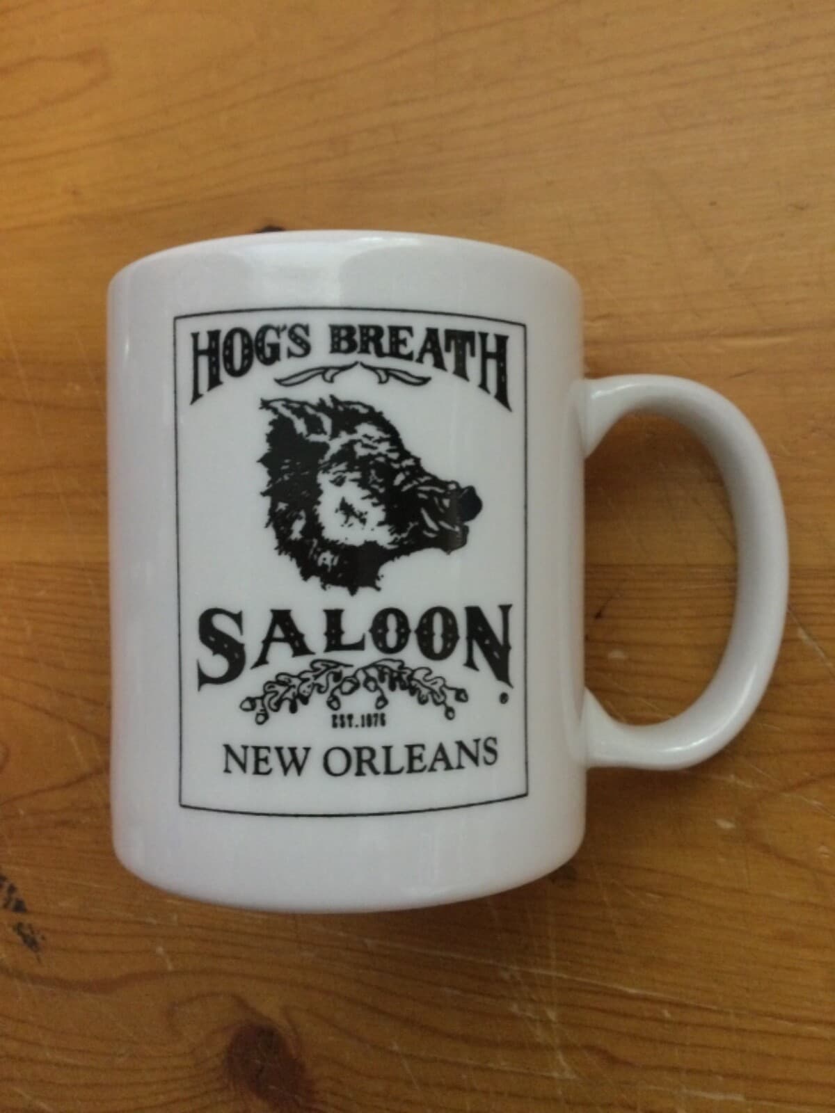 Hog's Breath Saloon NEW ORLEANS French Quarter Bar Souvenir Coffee Mug Cup IYKYK