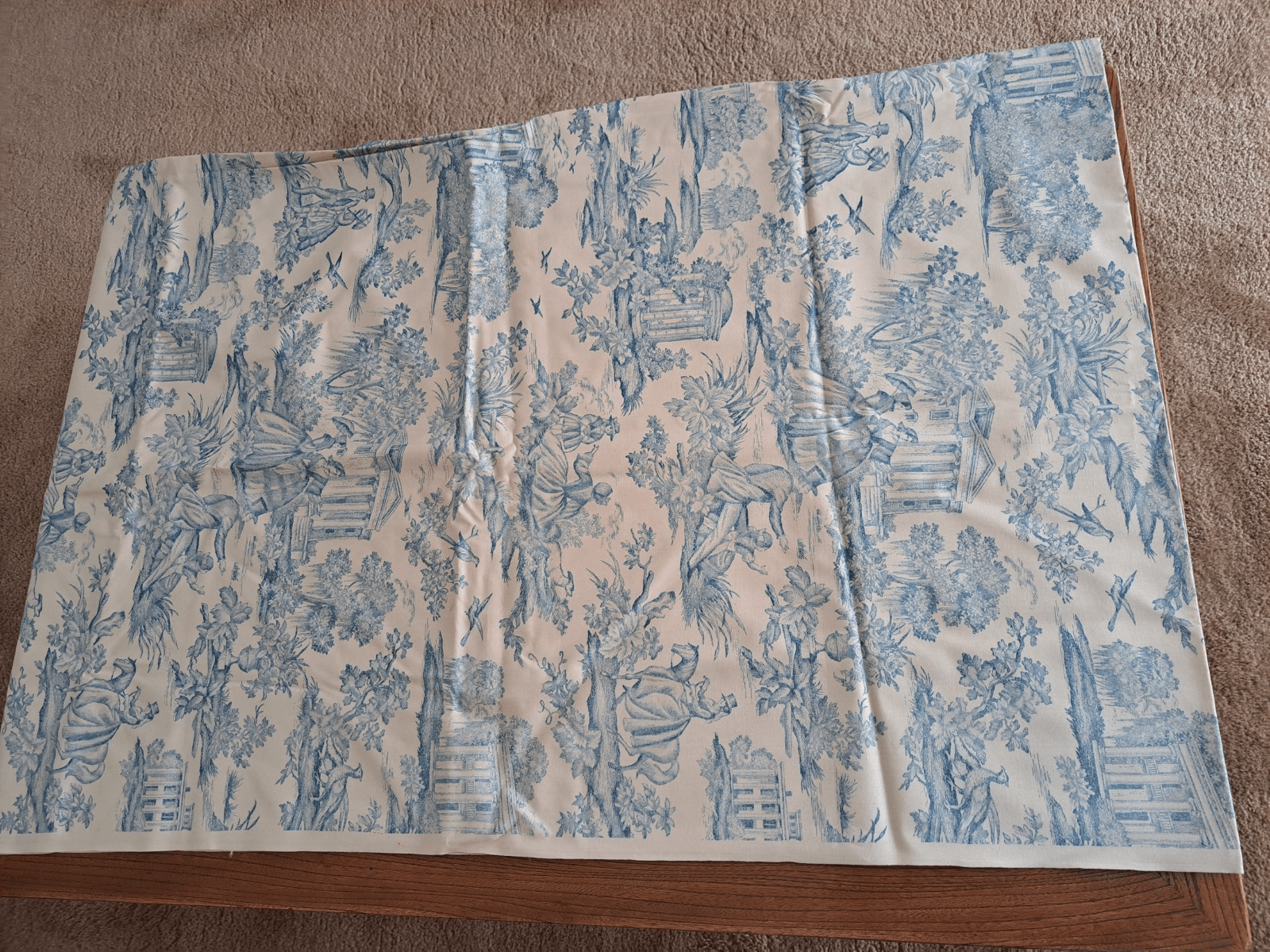 Original Bloomcraft Screen Print Upholstery Fabric Scotchgard 46" X 54” Wide NOS