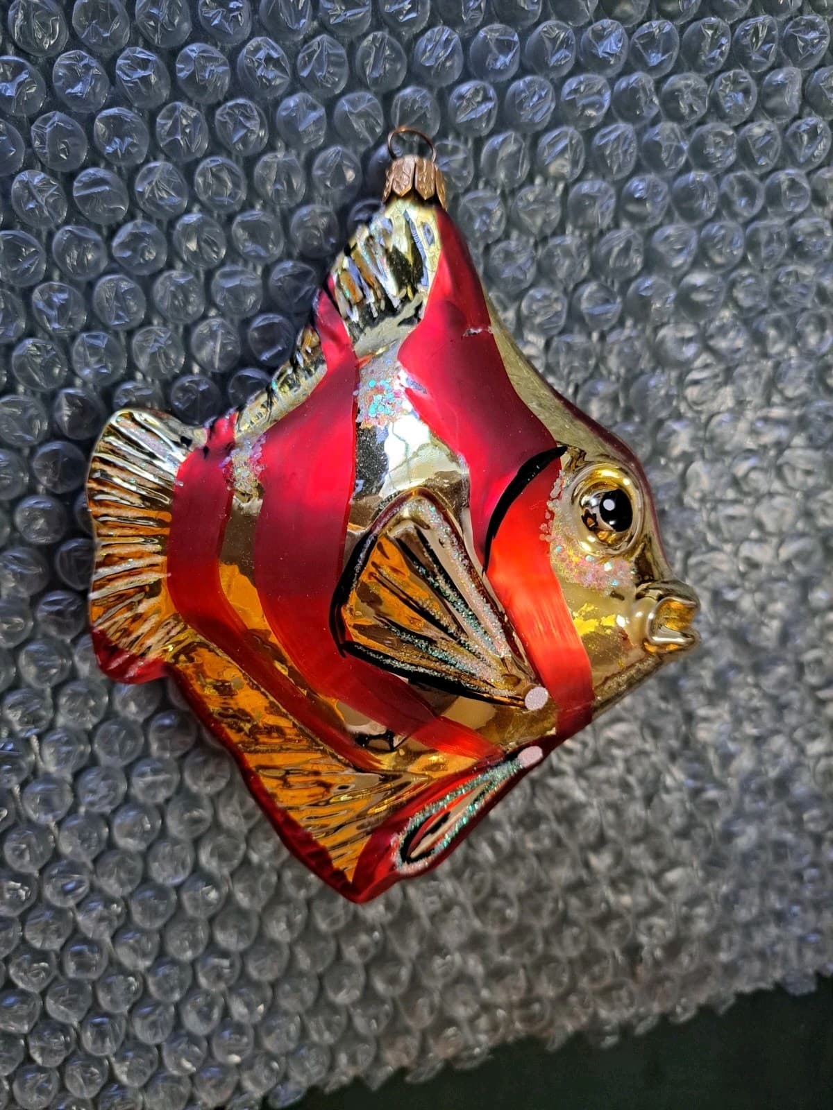 Kurt Adler Polonaise Tropical Angel Fish Glass Ornament Christmas Holiday