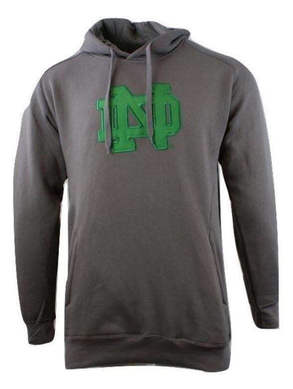 Men's Notre Dame Big Logo Pullover Sweatshirt by Genuine Stuff Medium Gray