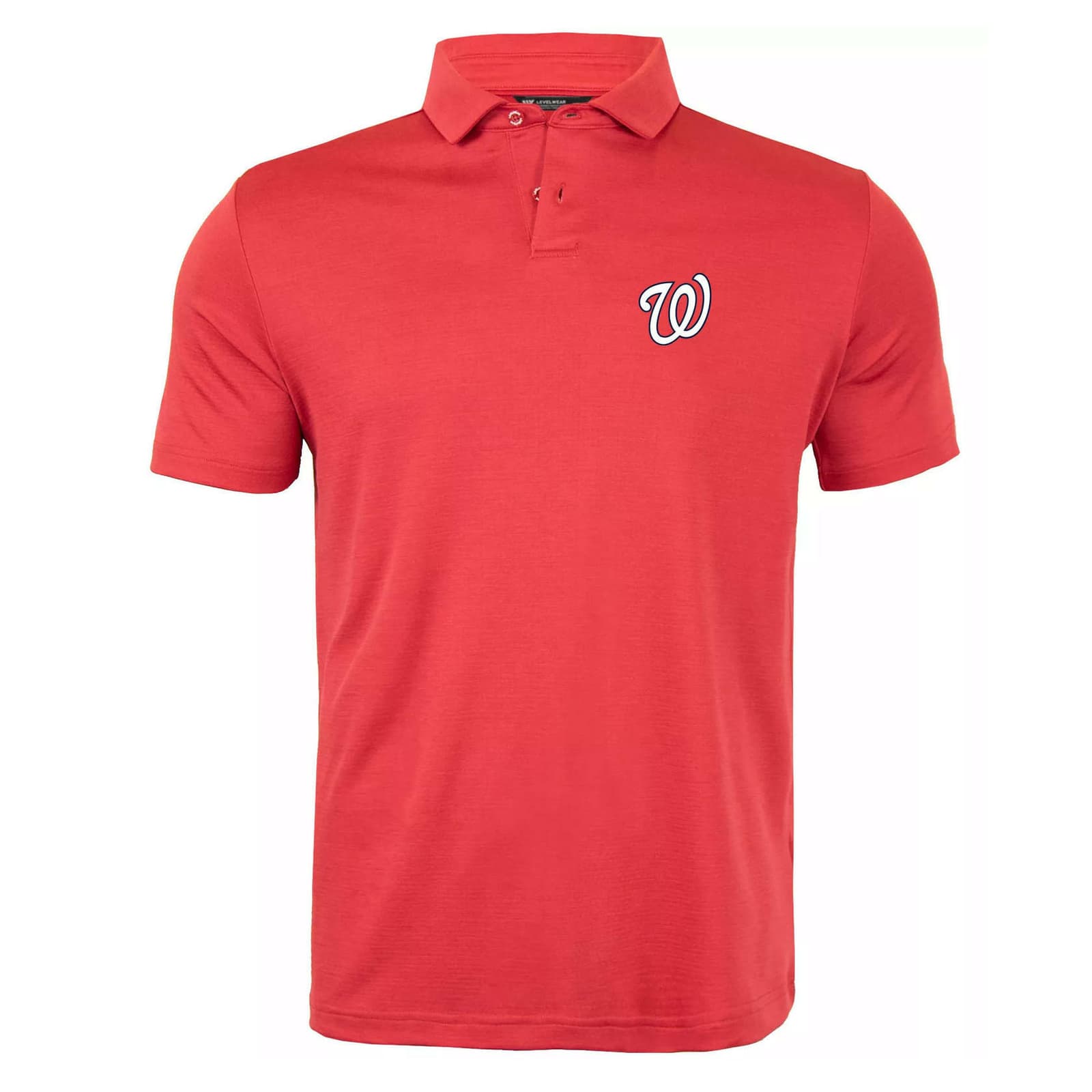 Levelwear Men's Washington Nationals Duval Performance Polyester Polo Red XL