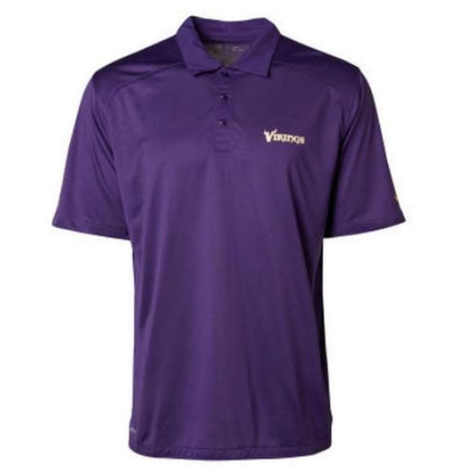 Nike Men's Minnesota Vikings Dri-Fit Coaches Polo Purple Medium MSRP $70