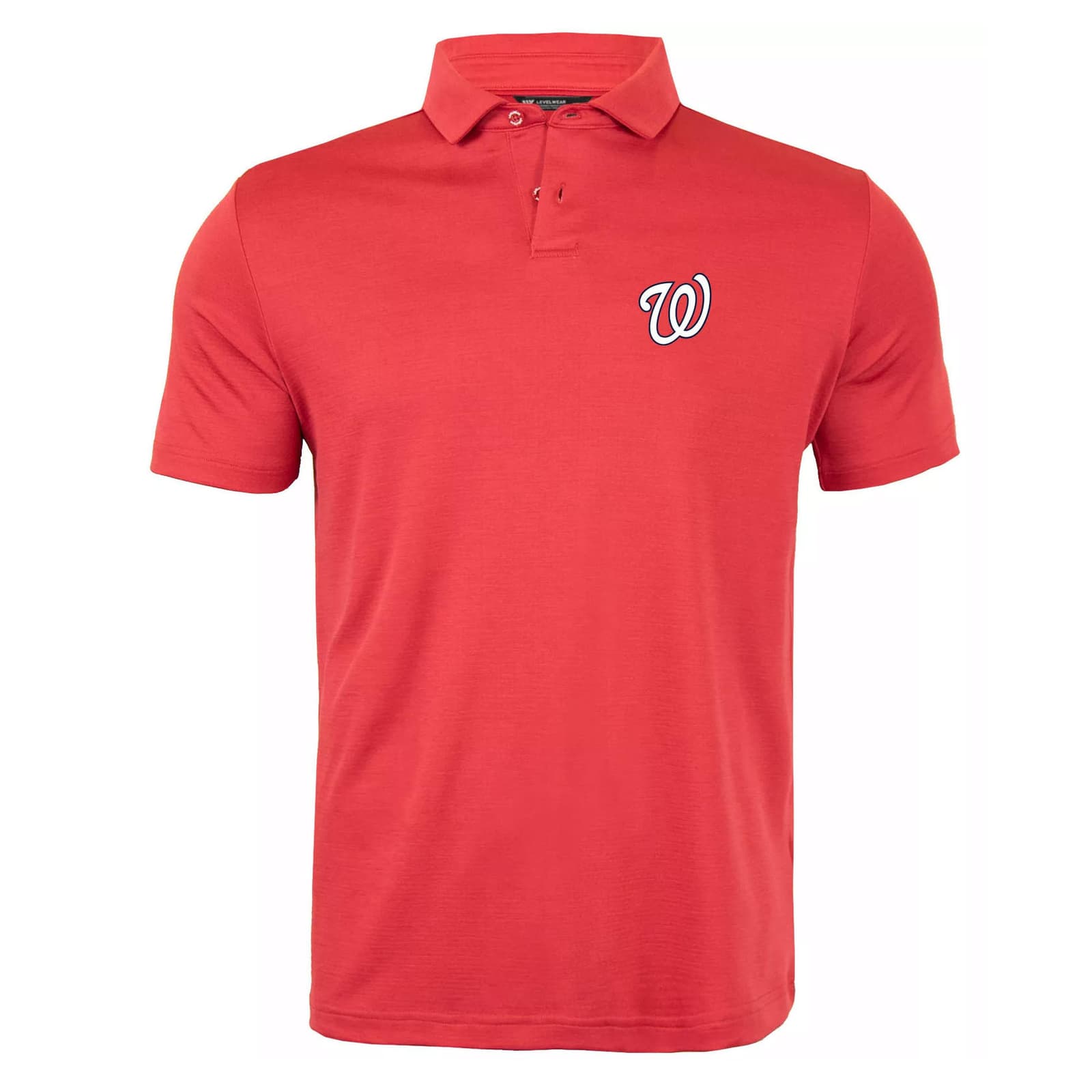Levelwear Men's Washington Nationals Duval Performance Polyester Polo Red 2XL