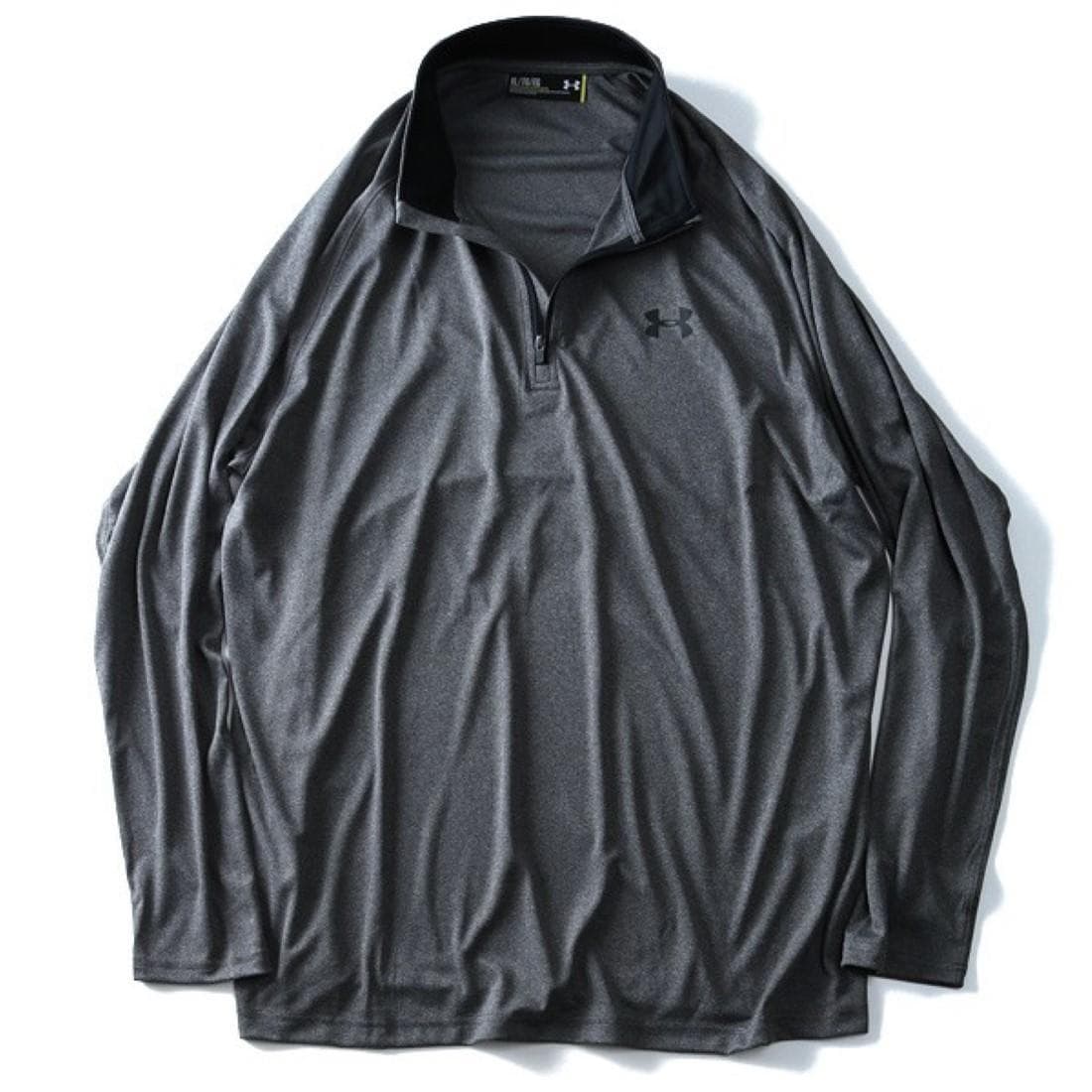 Under Armour Men's UA Velocity Heatgear Quarter Zip Pullover Top Gray X-Large