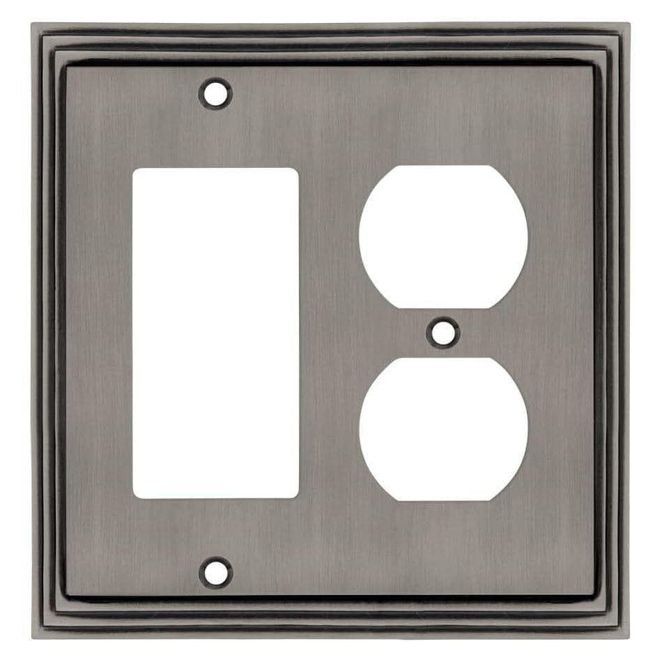 Nostalgic Warehouse Deco Electrical Outlet Switch Plate Cover Antique Pewter