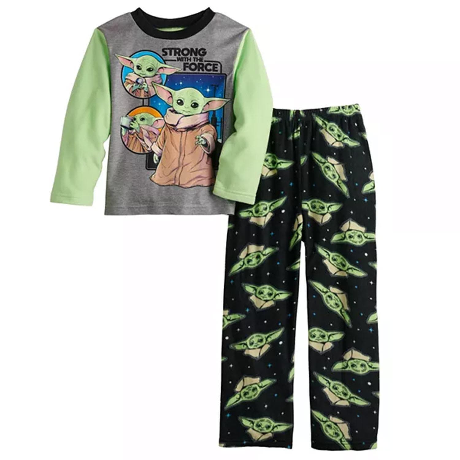 Star Wars Boy's Mandalorian Strong Force Two Piece Pajamas Set 6 Pajama PJs