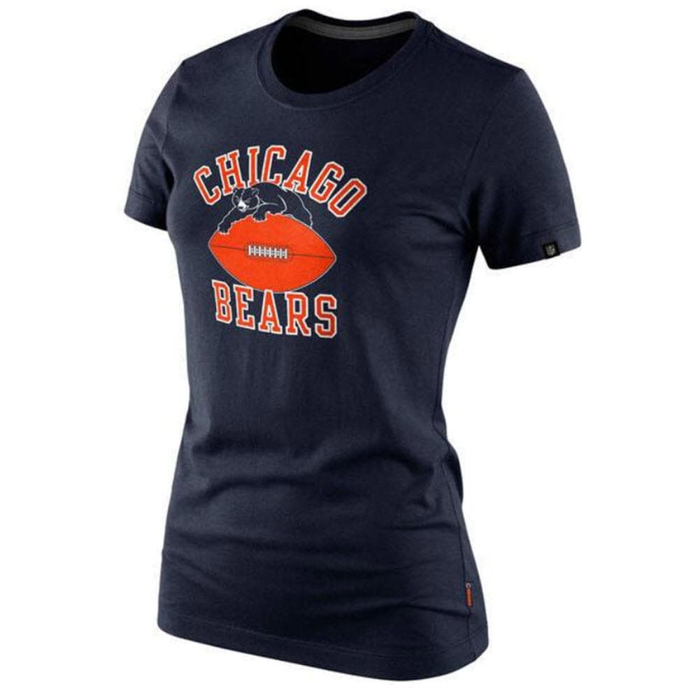 Nike Women's Chicago Bears Retro Triblend T-shirt Blue Medium