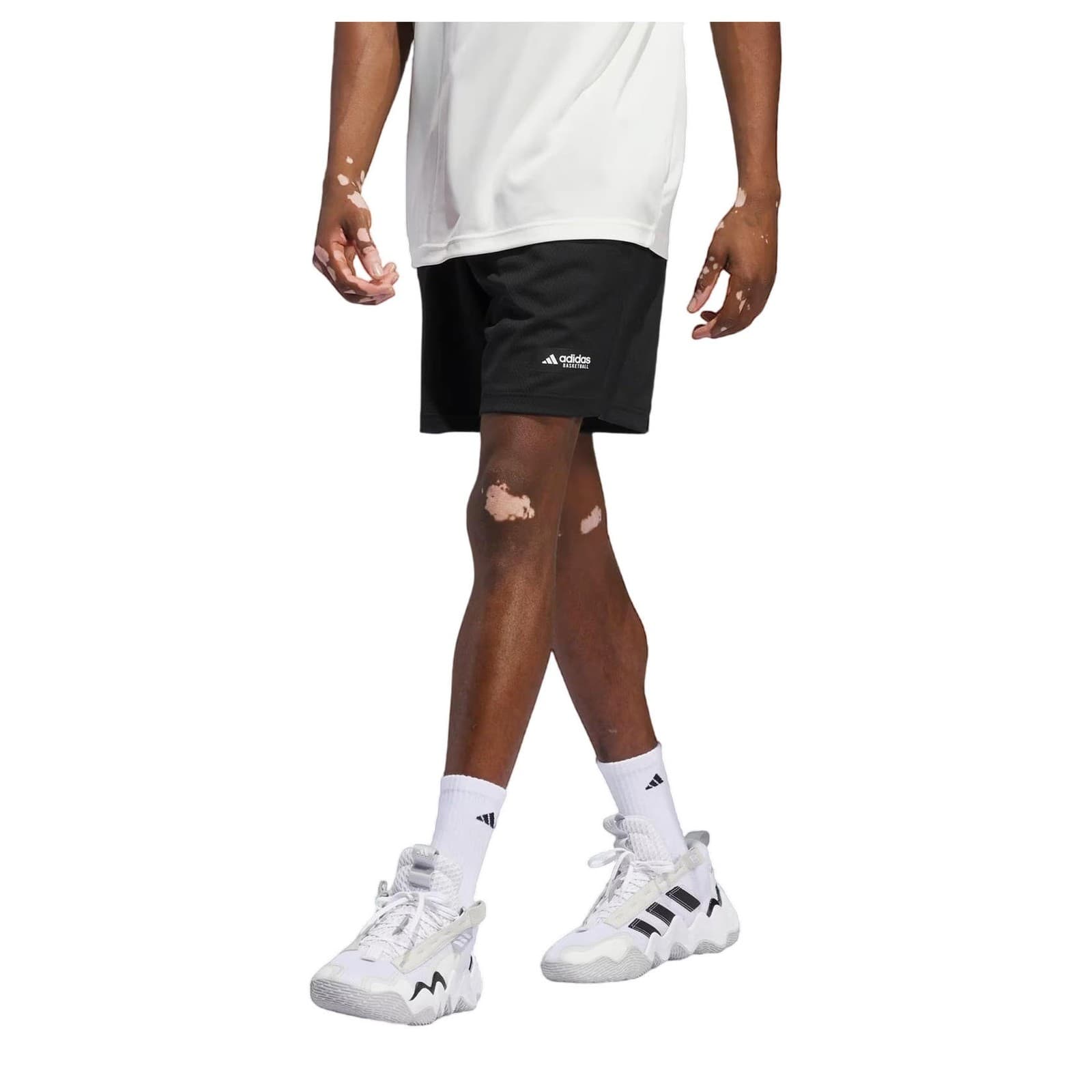 adidas Men's Aeroready Legends Mesh Basketball Shorts Black XX-Large $40 Value