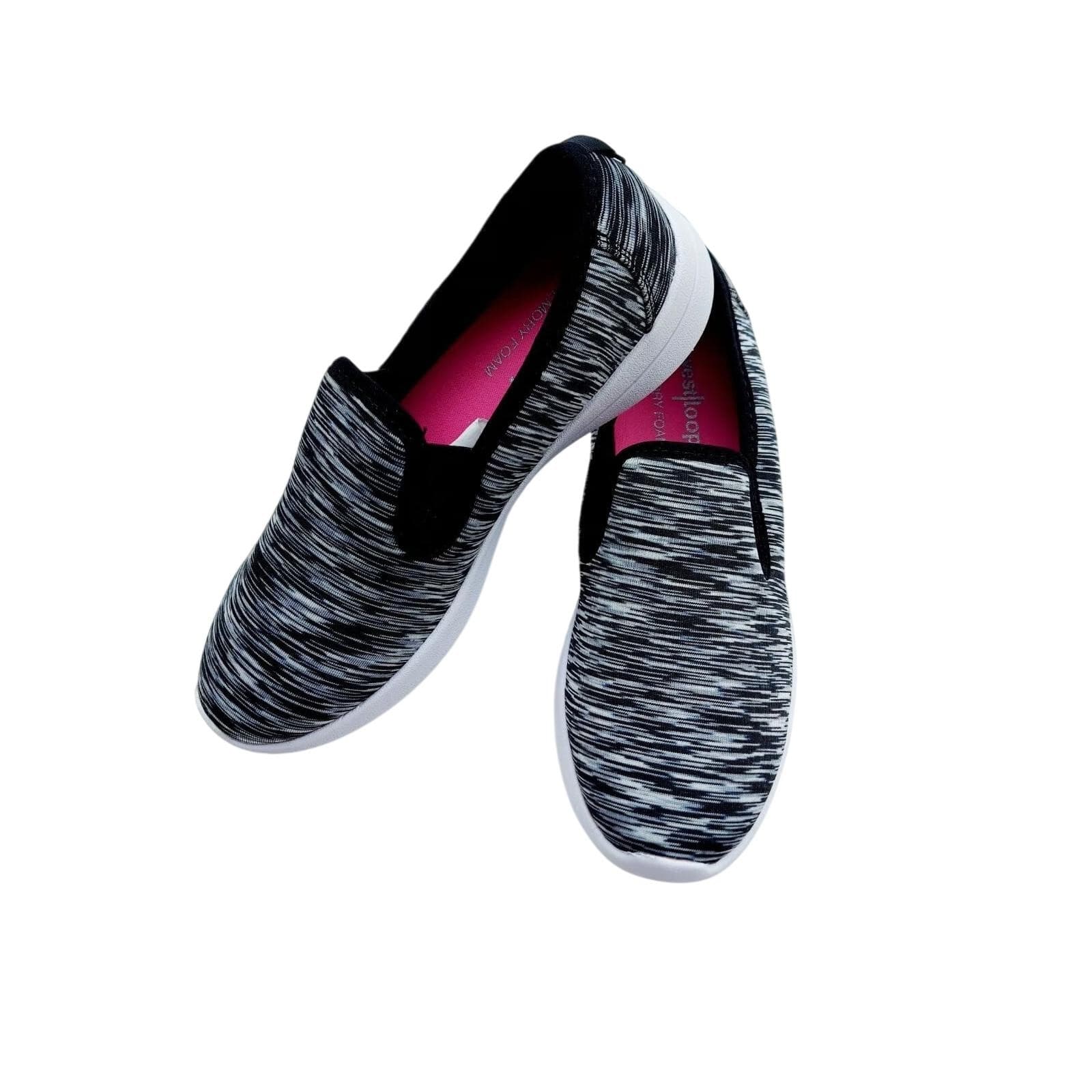 West Loop Women’s Slip-On Space Dye Sneakers Memory Foam Lightweight Small 5/6