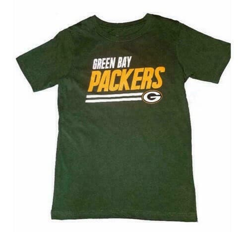 NFL Apparel Boy's Green Bay Packers Short Sleeve Flash Cotton T-shirt 2XL